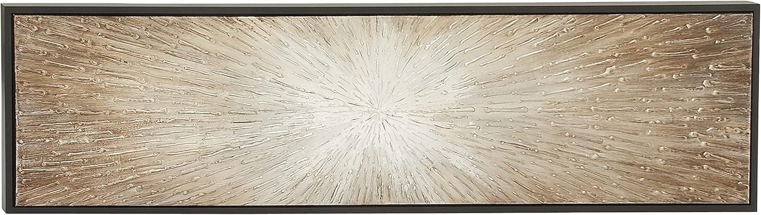 73" x 22" Brown Radial Starburst Canvas Wall Art