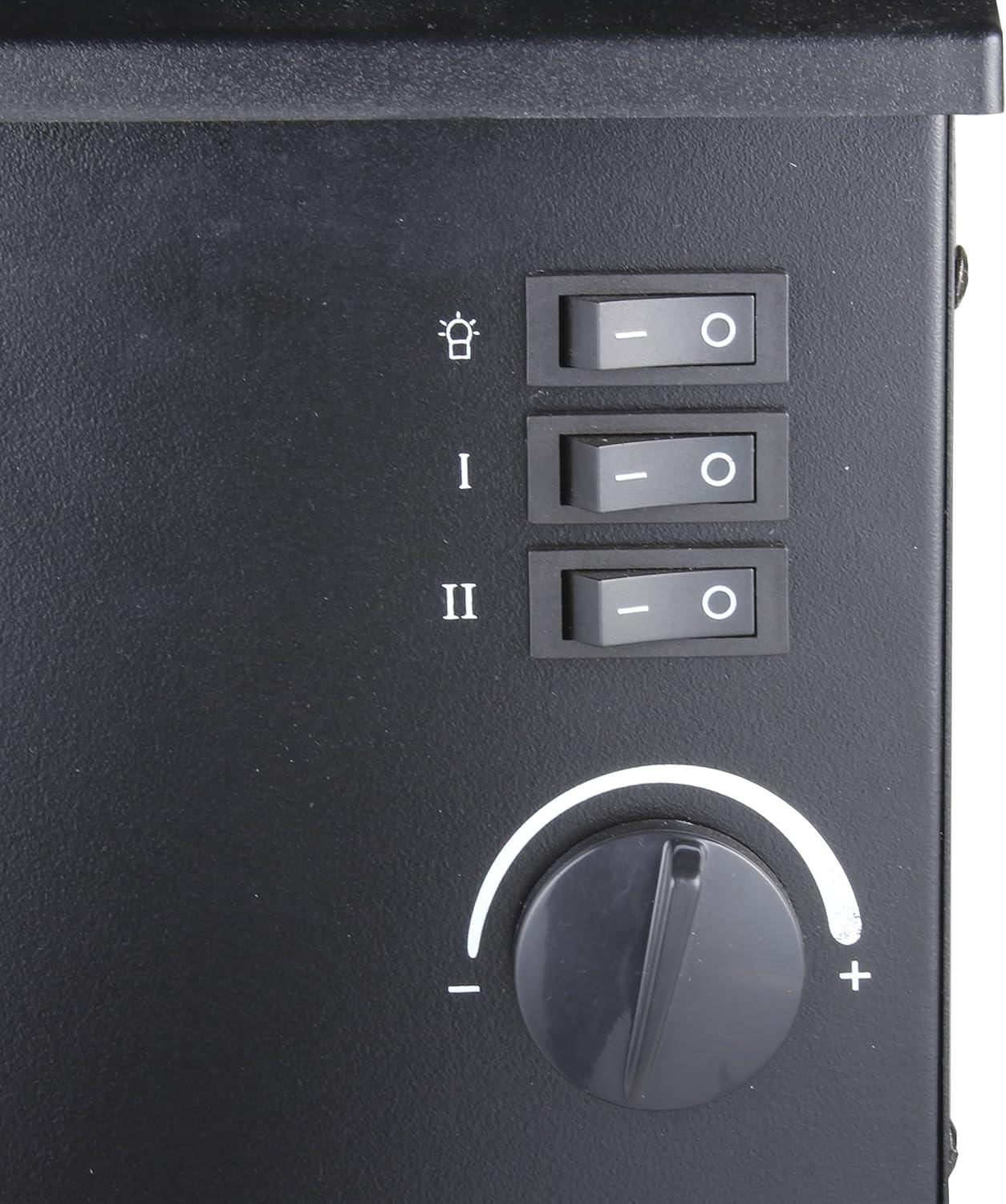 Comfort Zone CZFP4 Ceramic Electric Fireplace Stove Fan-Forced Heater - Black