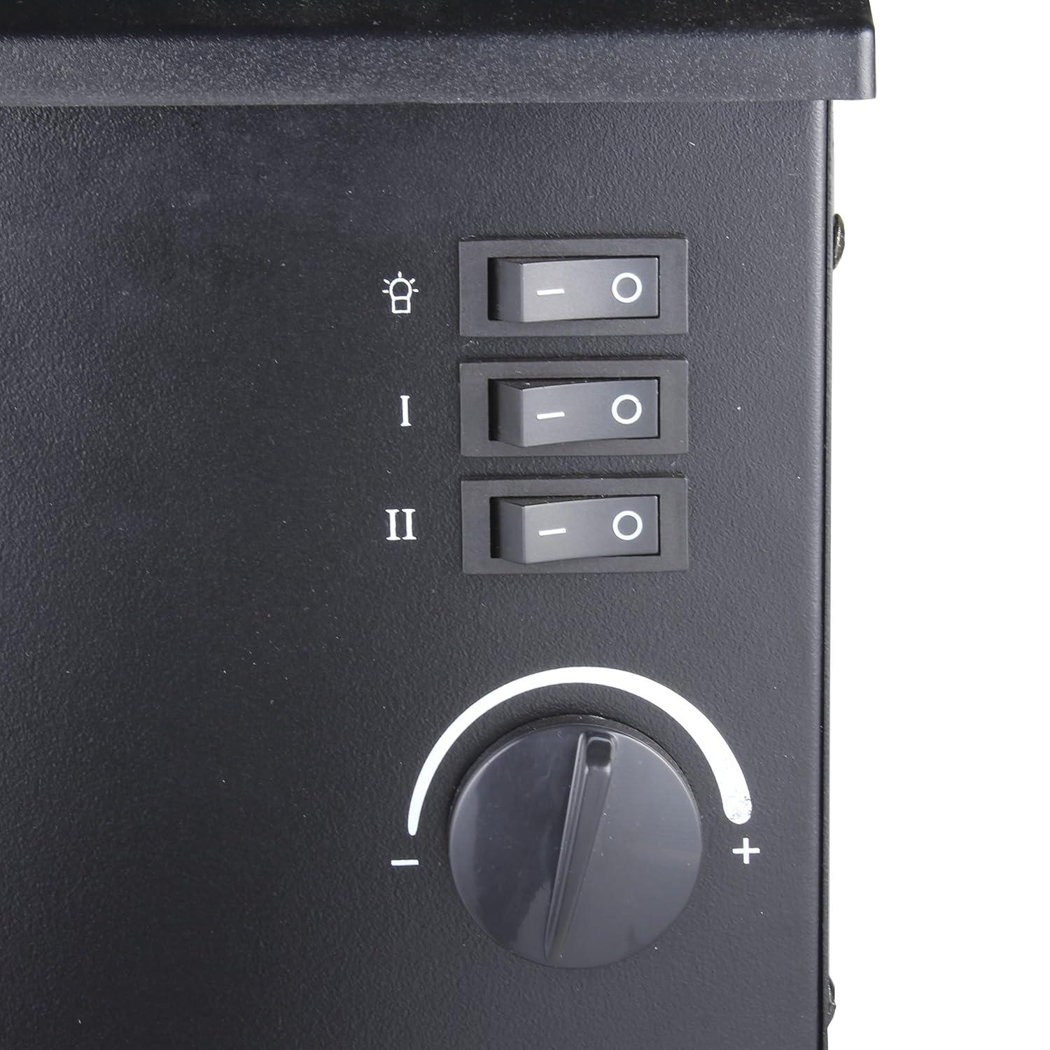 Comfort Zone CZFP4 Ceramic Electric Fireplace Stove Fan-Forced Heater - Black