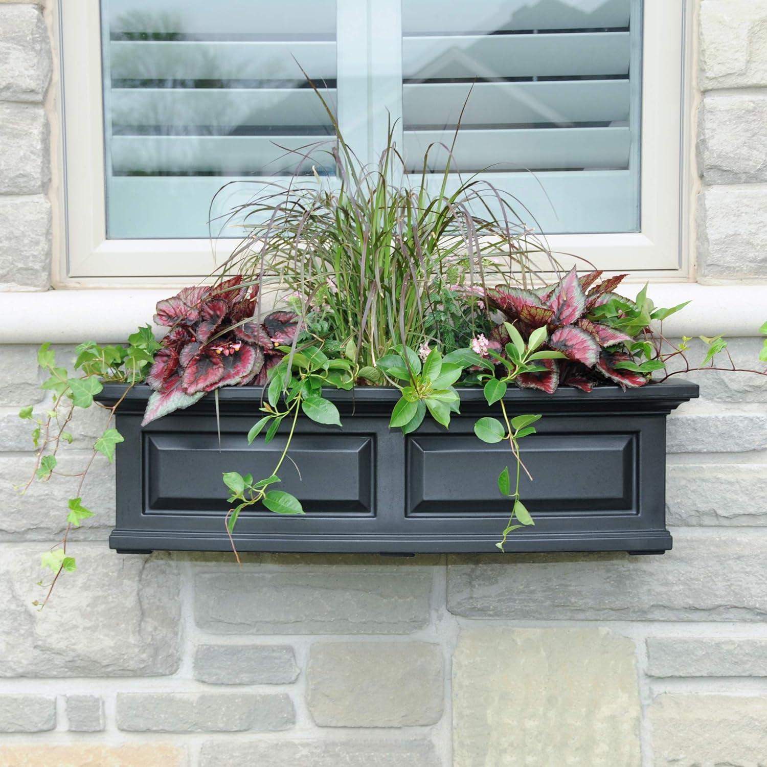 Nantucket Resin Window Box with Water Reservoir