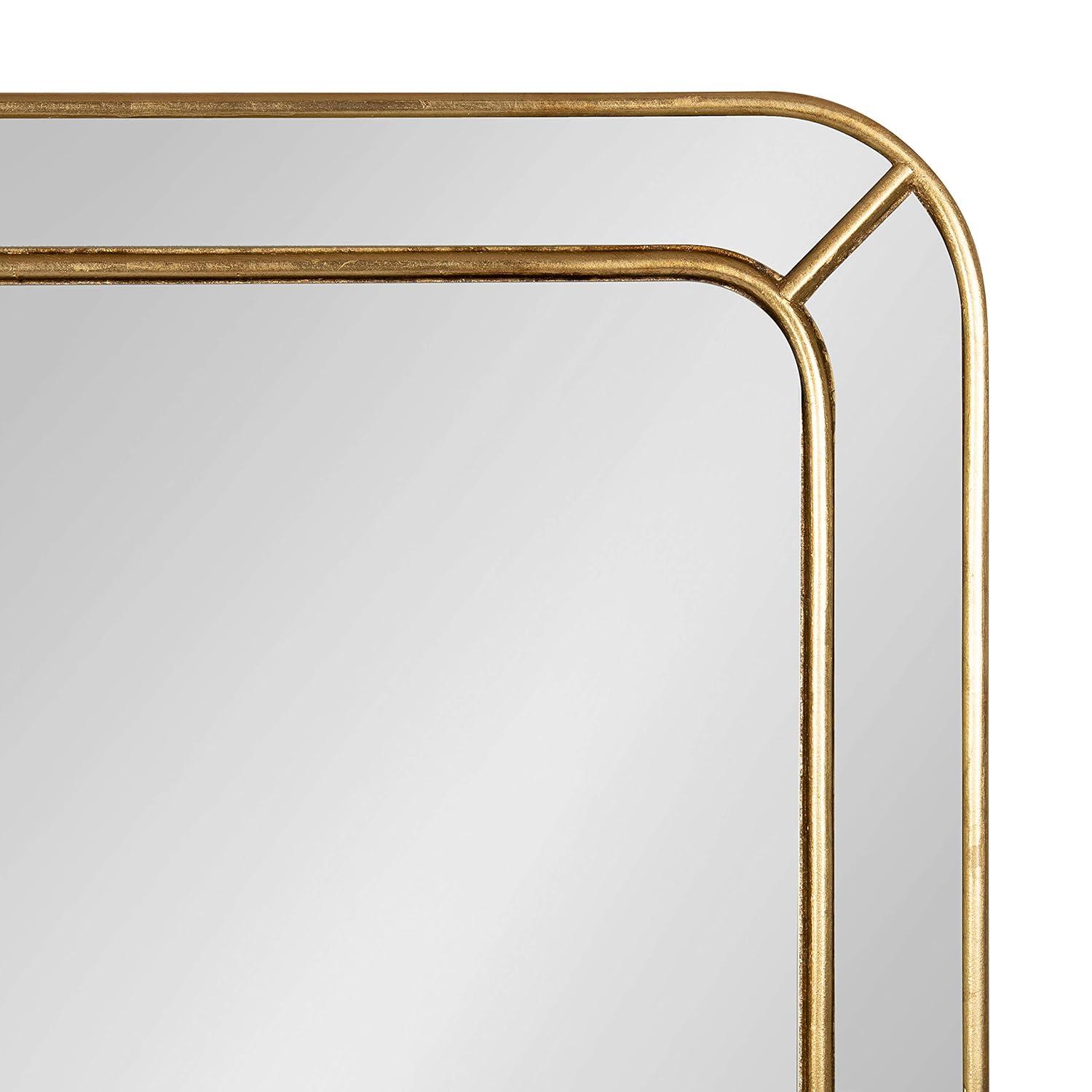 Kate and Laurel Lamson Transitional Framed Wall Mirror, 20 x 30, Gold, Sophisticated Glam Wall Decor