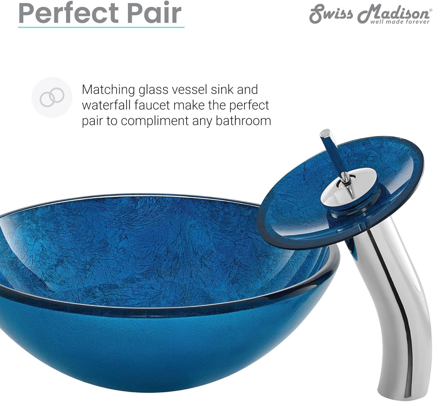 Cascade 16.5 Glass Vessel Sink with Faucet