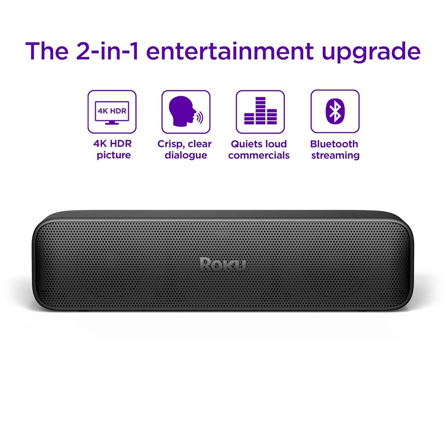 Roku Streambar SE 2-in-1 TV Soundbar with Built-in Streaming, Premium Speakers, & Enhanced Speech Clarity