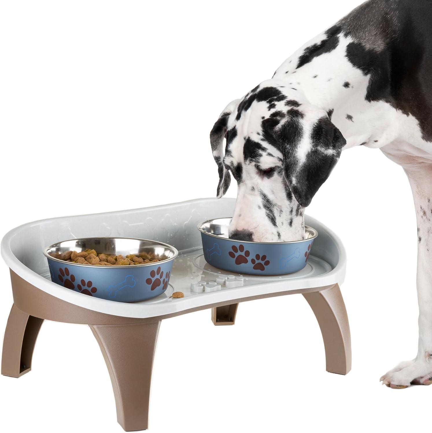 Dog Bowl Stand '? 8.5-Inch-Tall Feeding Tray for Dogs and Cats '? Dog Bowl Stands for Larg