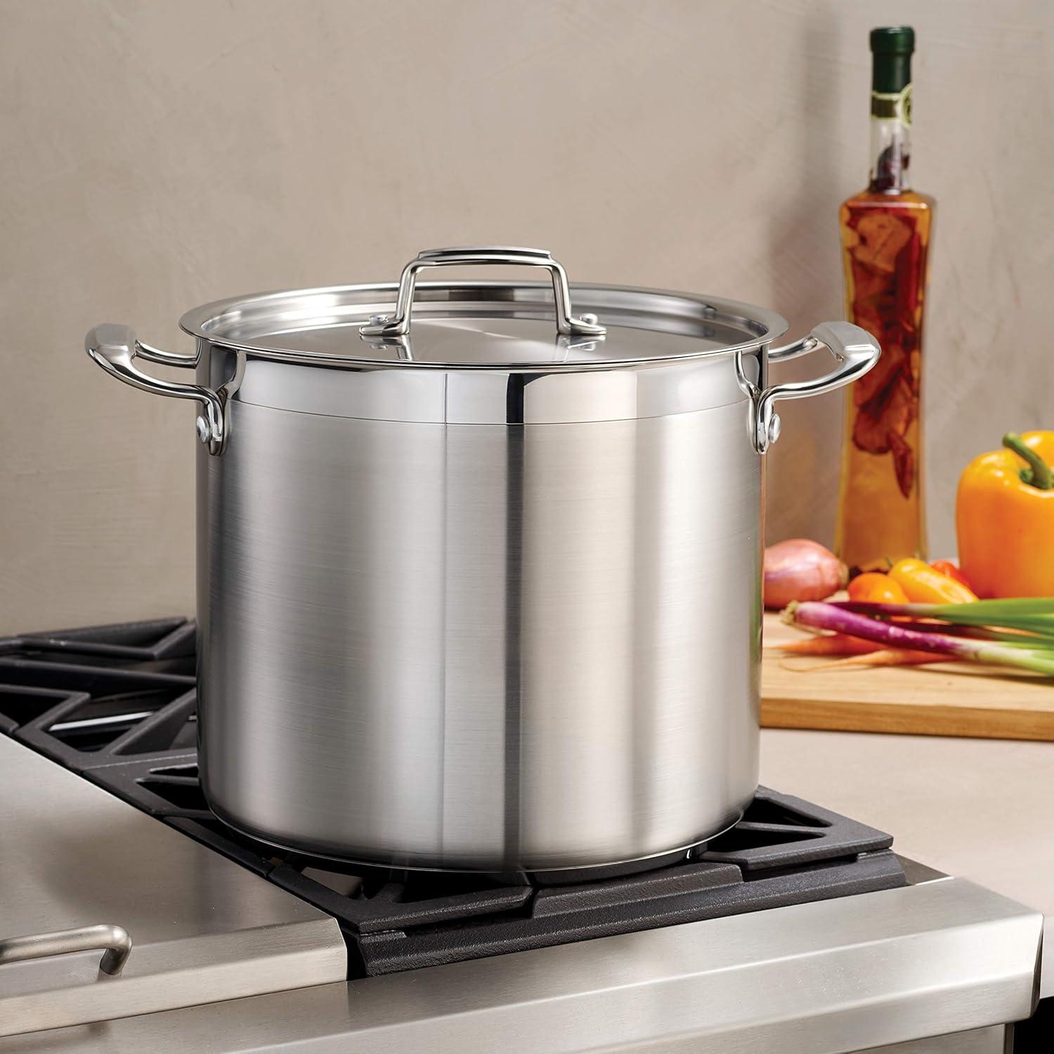 Tramontina 12-Quart Covered Stock Pot, Gourmet Stainless Steel