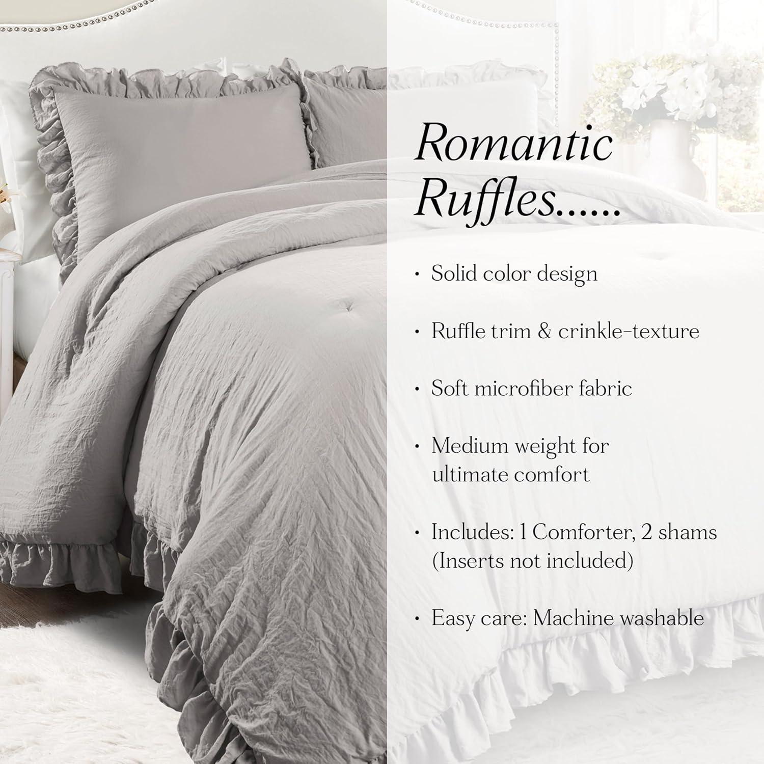 Lush Decor Reyna Microfiber 3 Piece Comforter Set