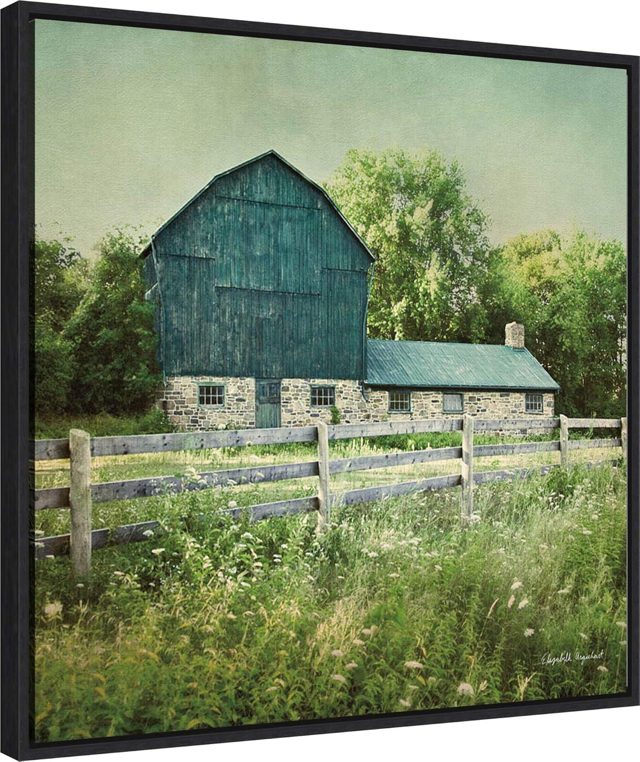 Amanti Art Blissful Country III (Barn) by Elizabeth Urquhart Framed Canvas Wall Art