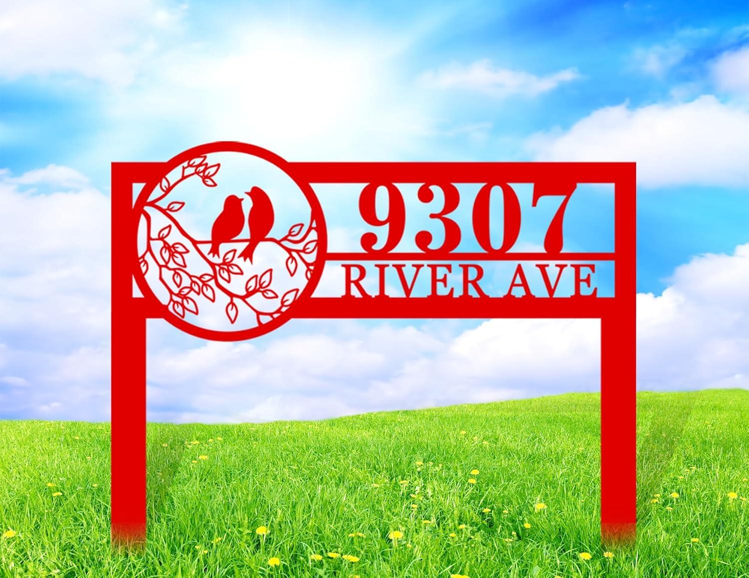 COBEKY Personalized Home Street Number Gate Fence Or Front Door Plaque | Realtor Closing Gift