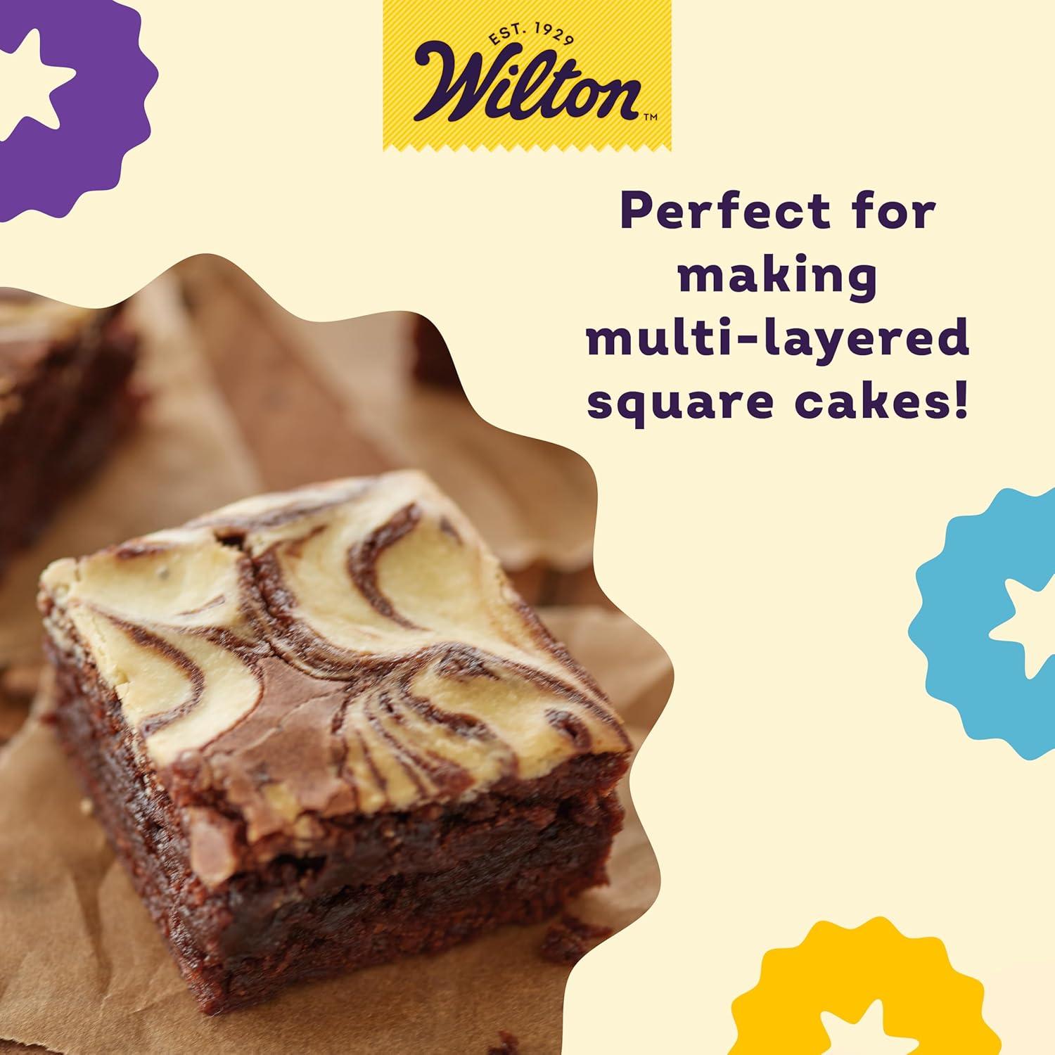 Wilton Perfect Results Steel Non-Stick Square 8-inch Cake Pan Set, 2-Count