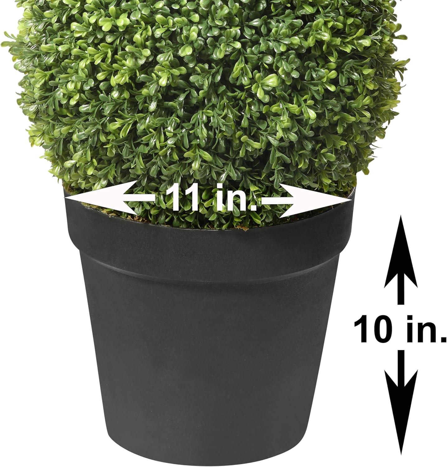 64'' Adjustable Faux Boxwood Topiary in Pot