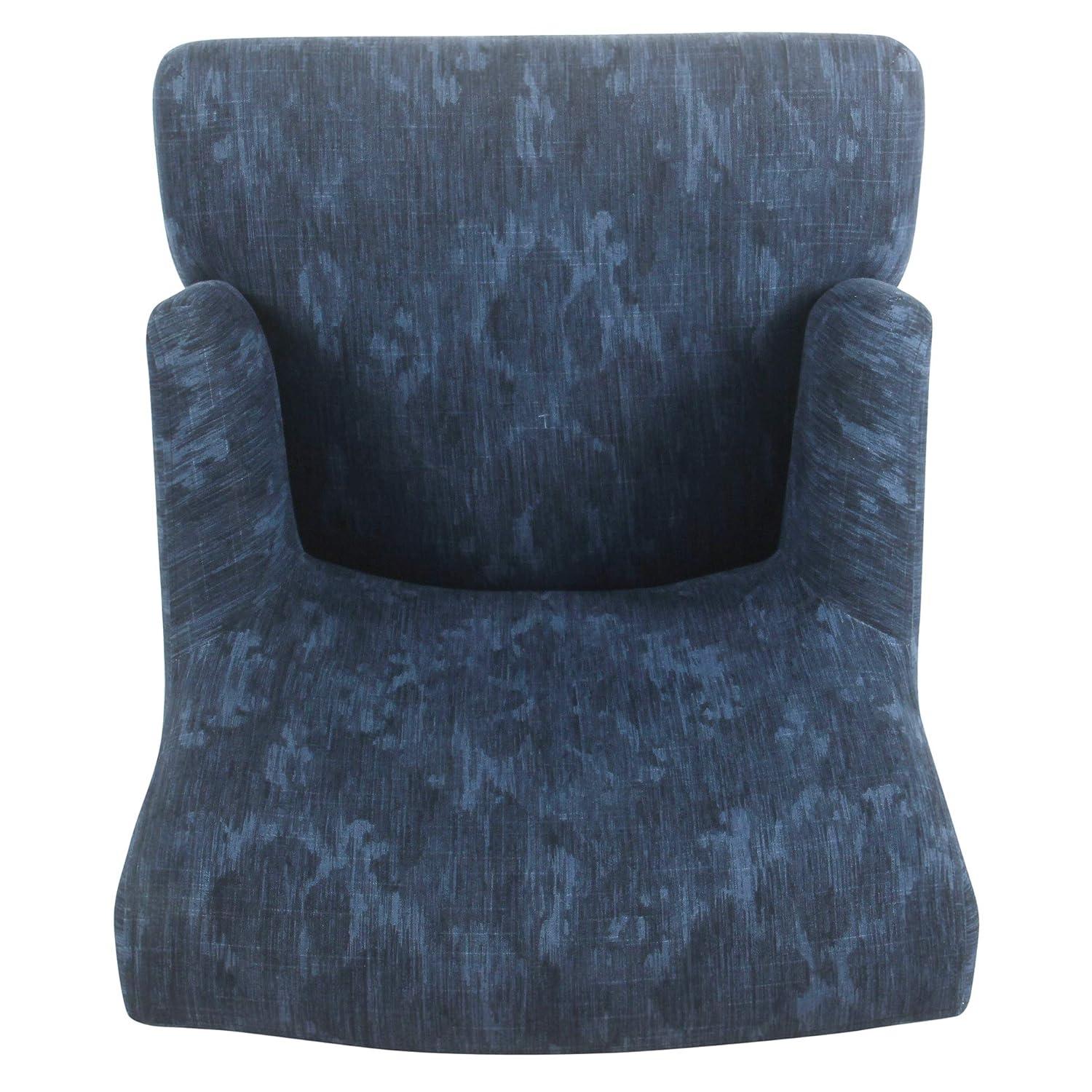 Dining Chairs Indigo - HomePop: Upholstered Arm Chair, Cotton Fabric, Foam Filled, Plywood & Hardwood Frame