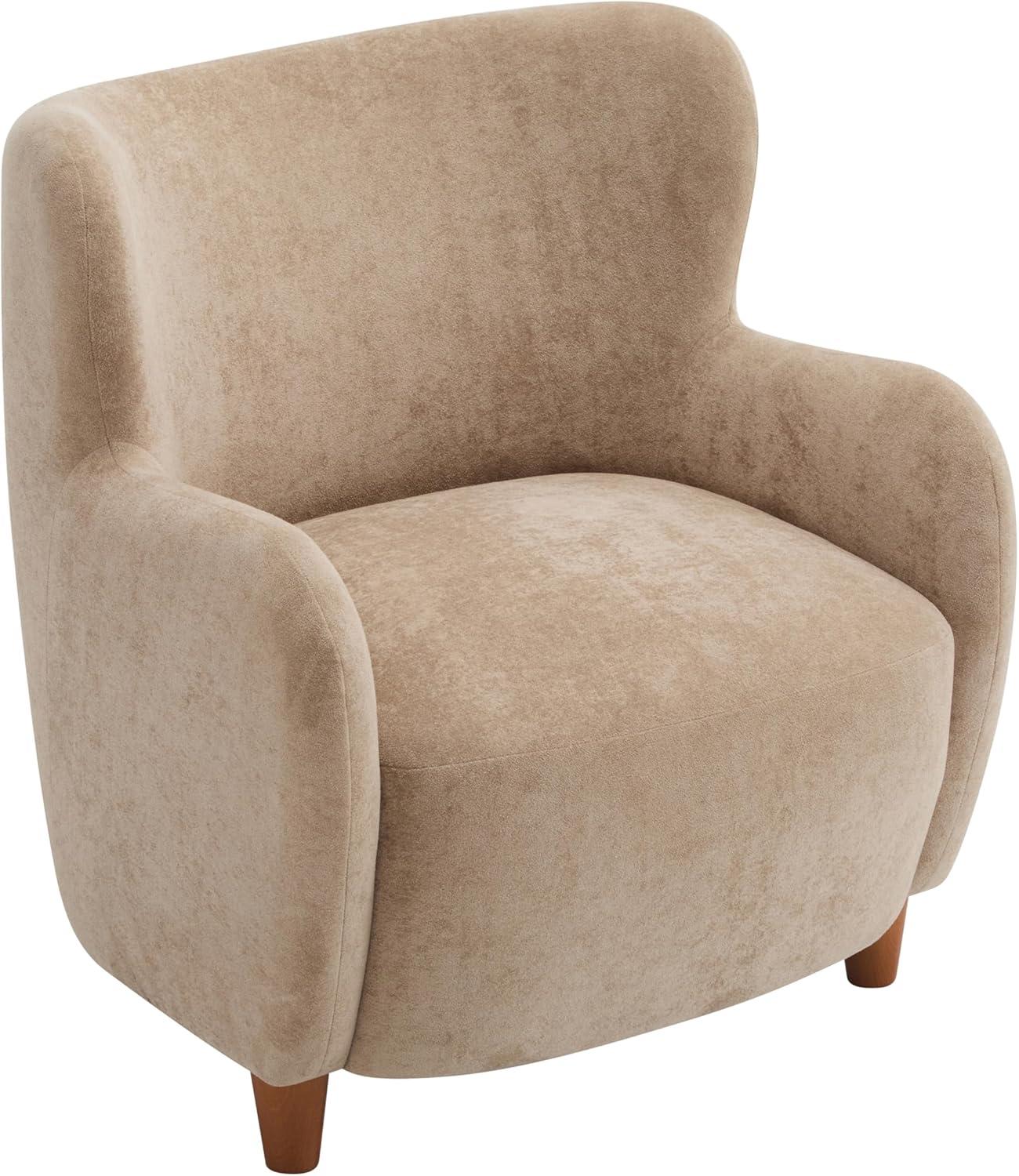 Christopher Knight Home Bacho Cozy Wingback Upholstered Accent Chair, Camel