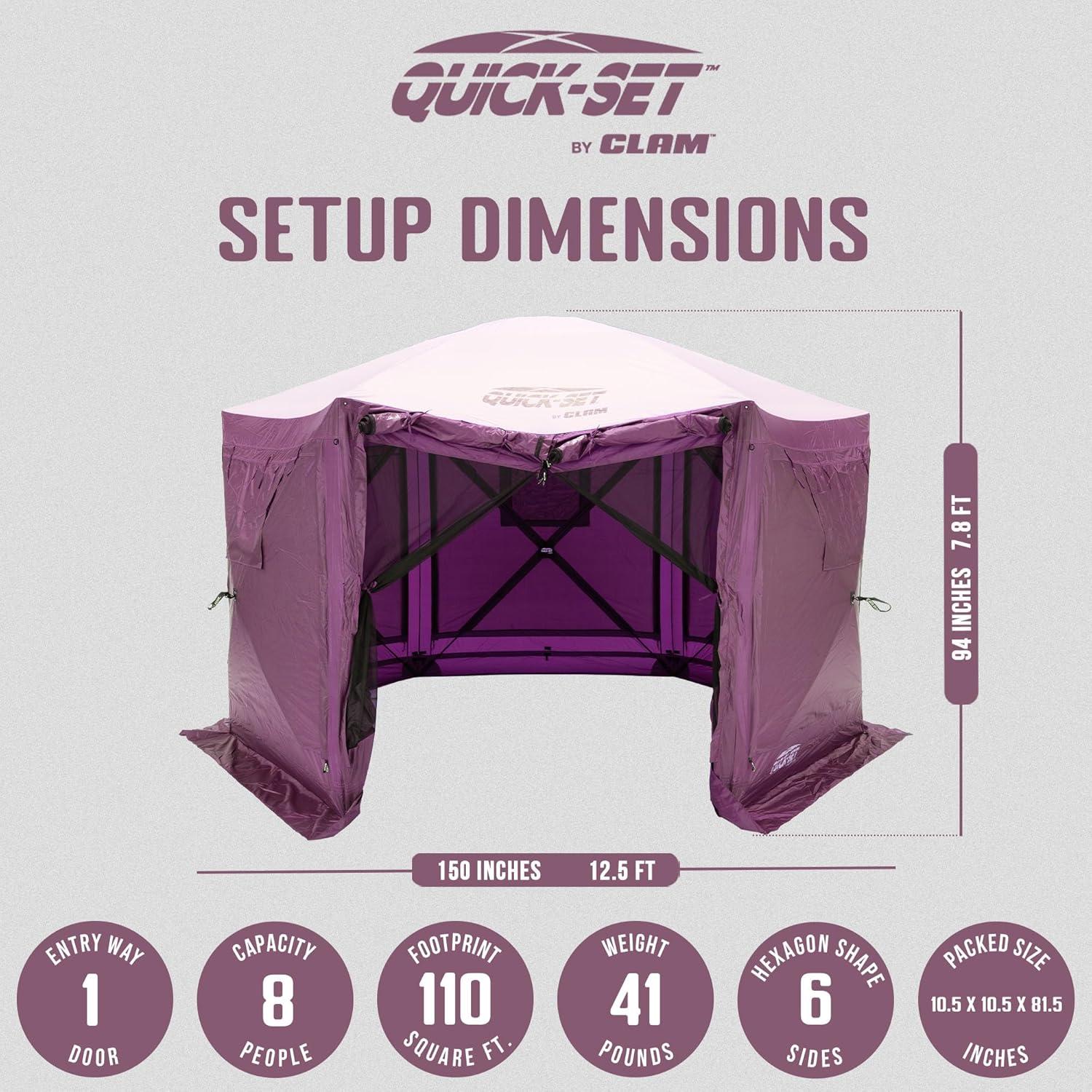 Clam CLAM Quick-Set Pavilion Portable Outdoor Canopy Shelter