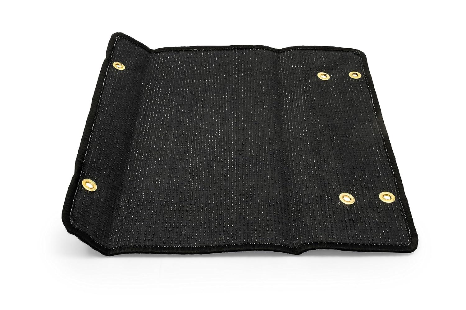 Step Rug,Premium,Turf w/UV&TPE,Hemmed 17.5"x 18" Black (E/F)