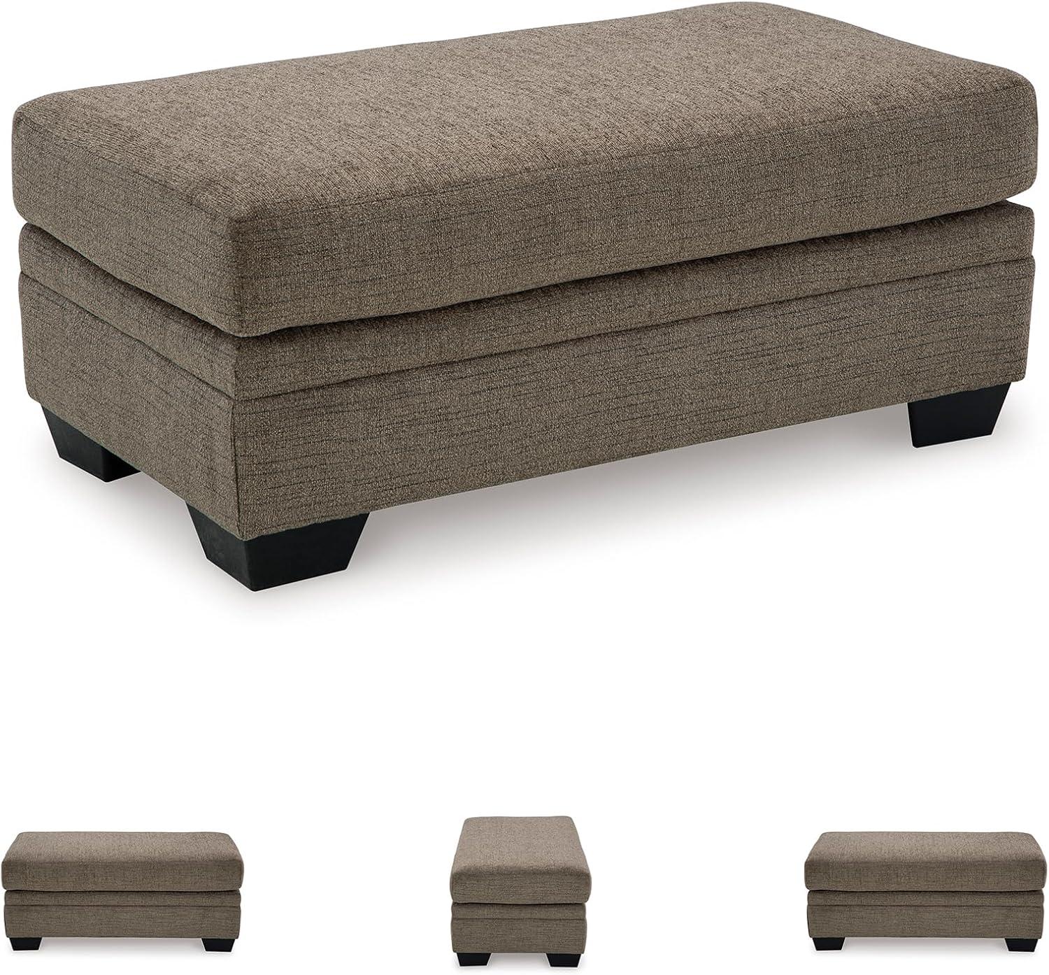 Signature Design by Ashley Stonemeade Upholstered Ottoman, Nutmeg Brown