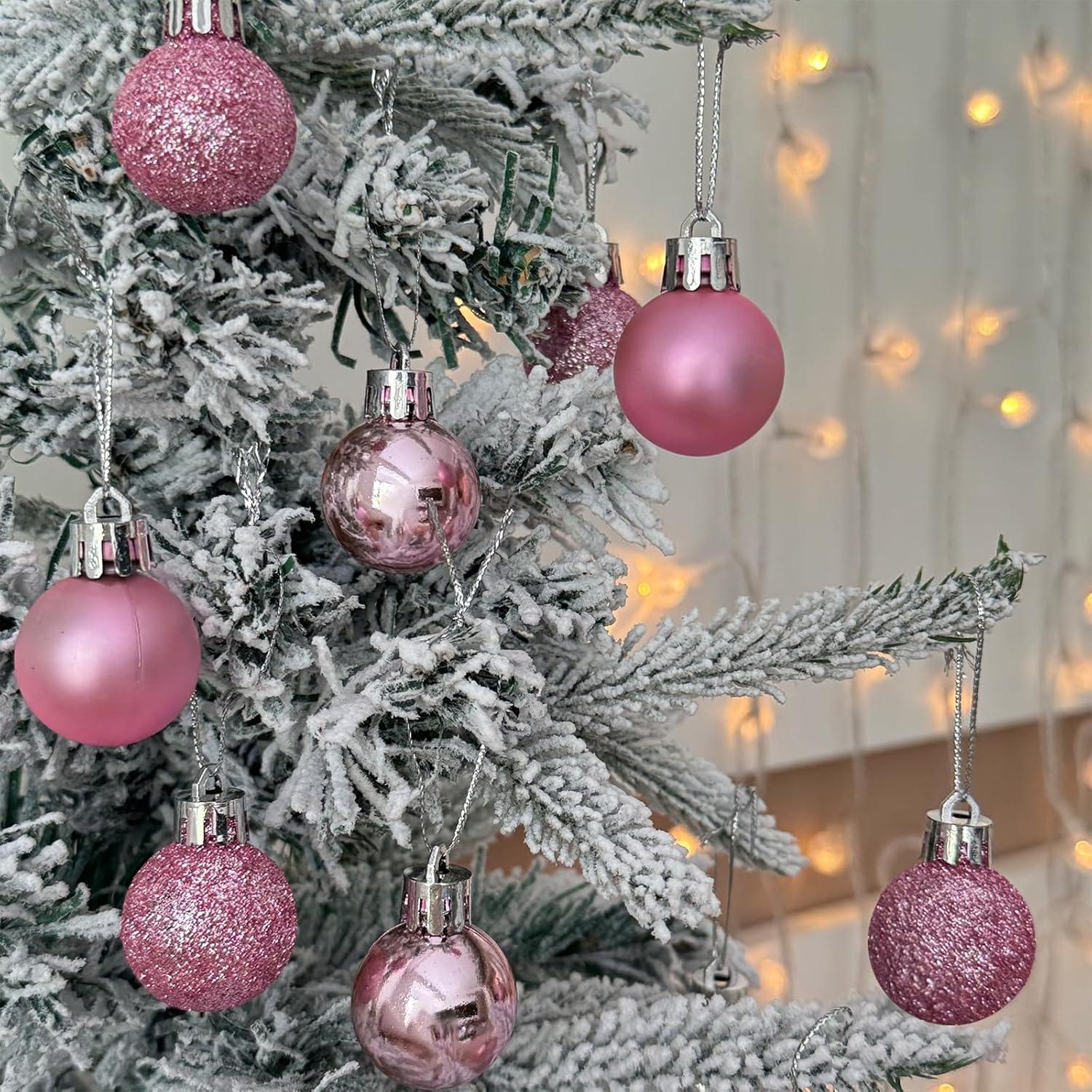 Fuebueo 24Pcs Christmas Balls Ornaments Shatterproof Hanging Ball for Holiday Wedding Party