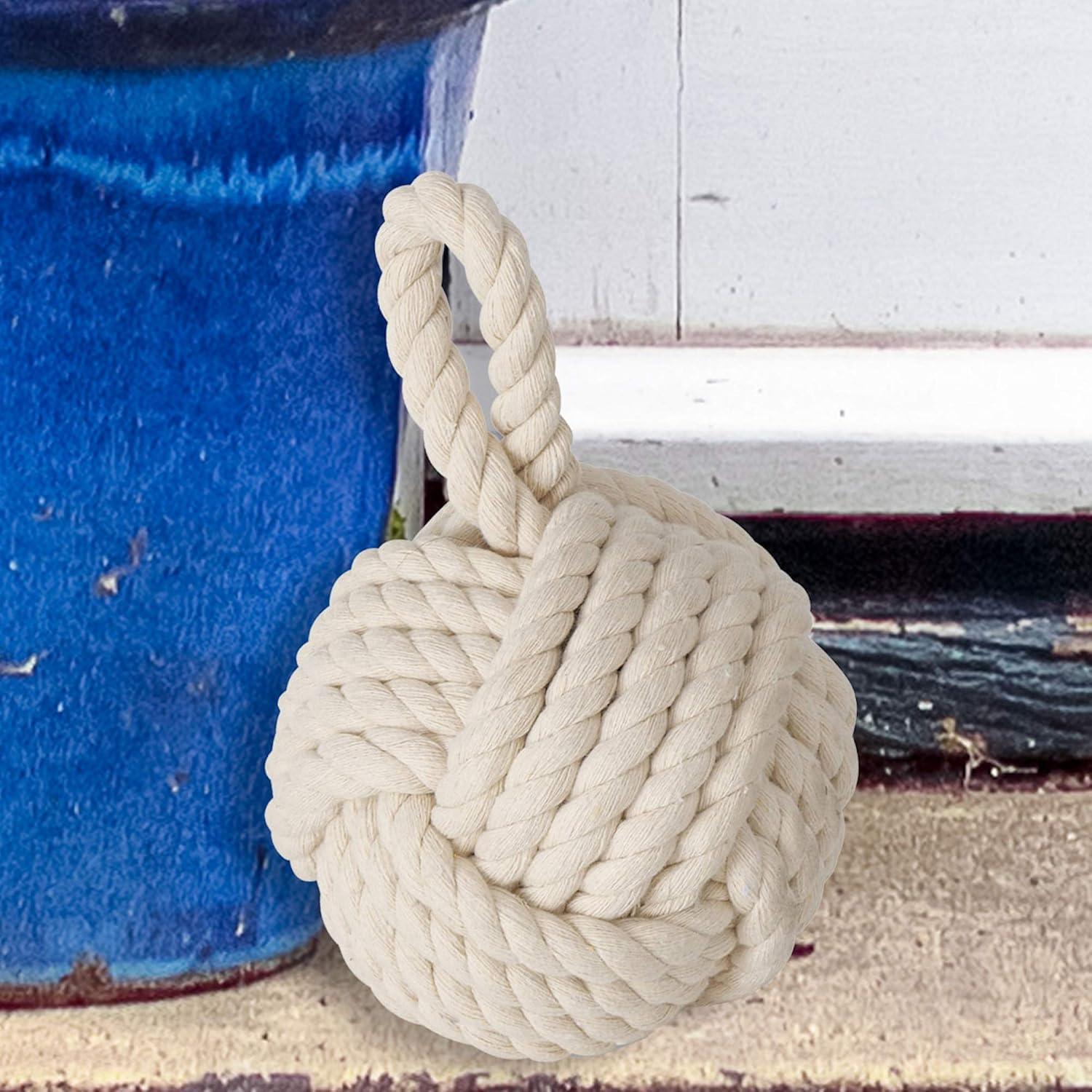 Monkey Knot Jute Weighted Floor Stop