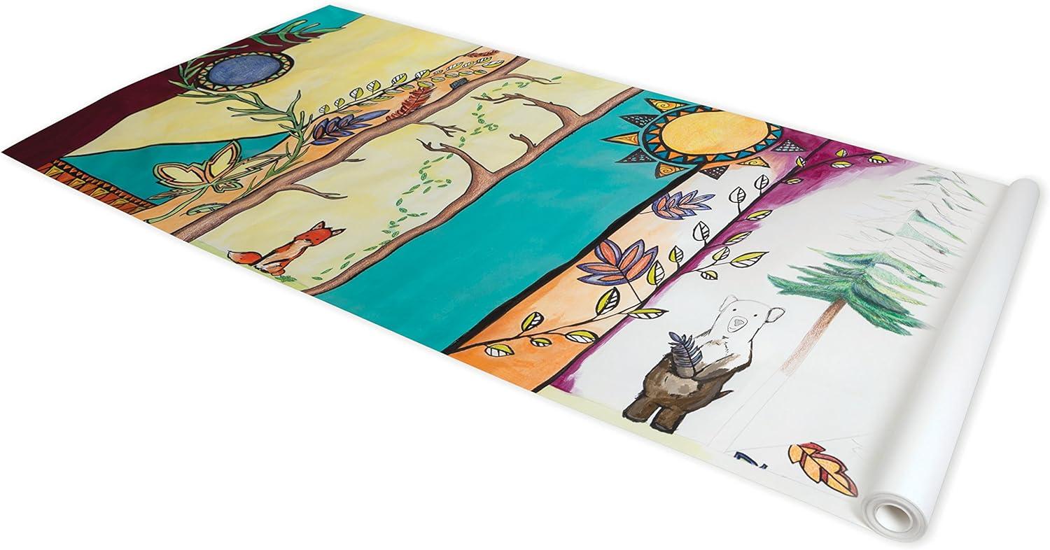 Ucreate Mixed-Media Art Paper Roll, 80 lb., 36 Inches x 30 Feet, White