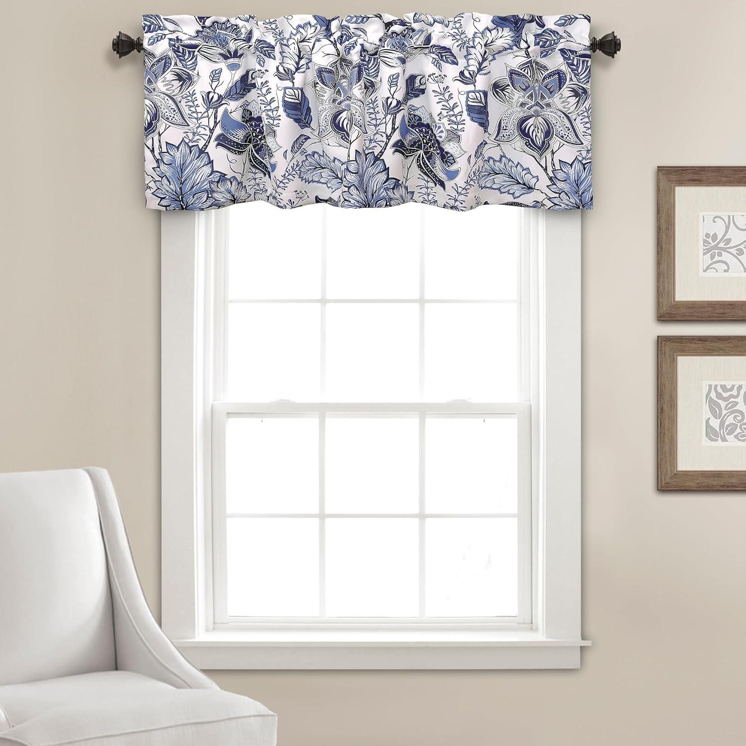 Lush Decor Cynthia Jacobean Floral Tailored 52'' W Window Valance in