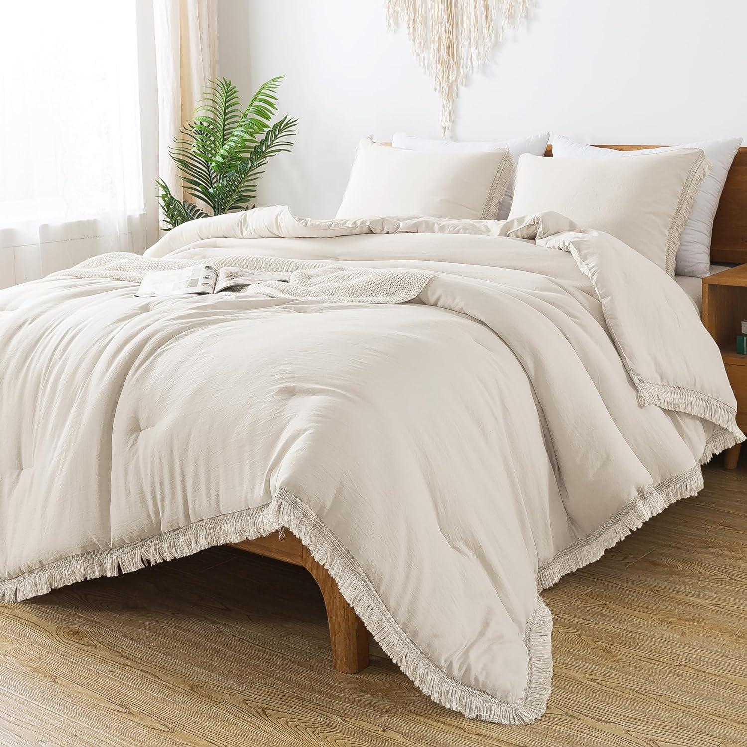 Bedding Comforter Set Beige - 3 Piece - King