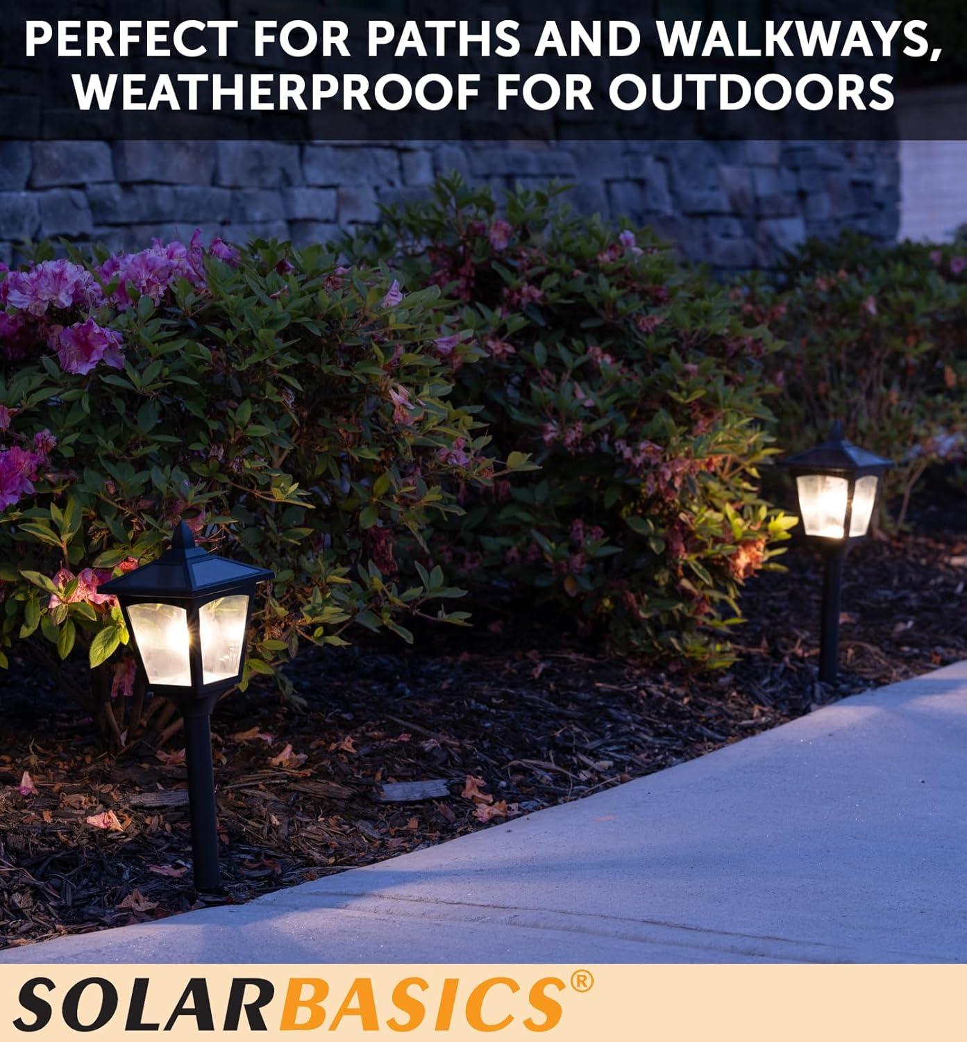 Matte Black Solar Powered Integrated LED Stainless Steel Pathway Light