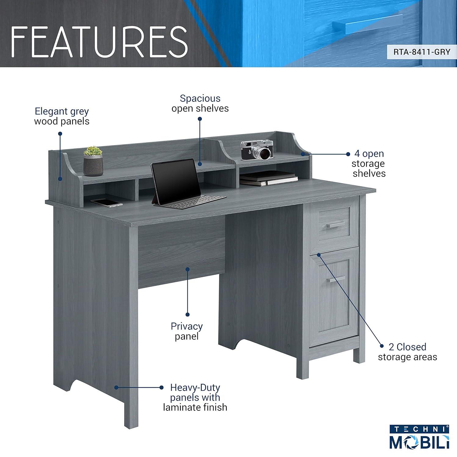 VODYXSEP Techni Mobili Classic Office Desk With Storage
