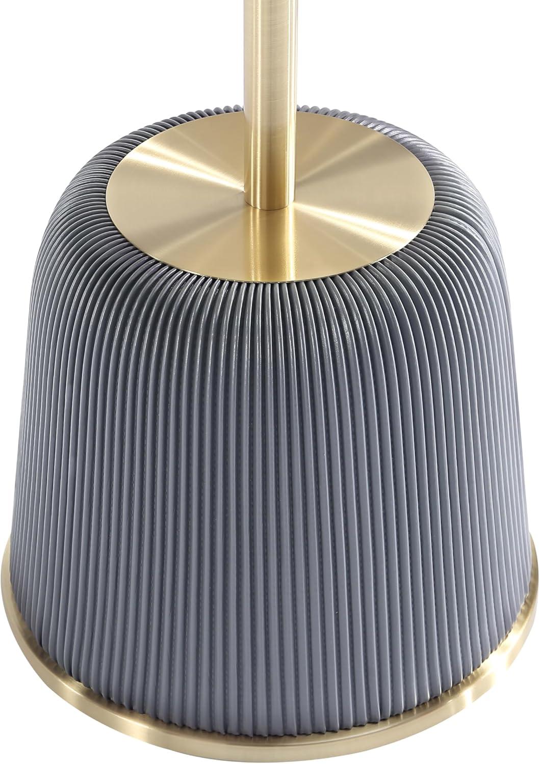 Manhattan Comfort 3pc Anderson Leatherette Upholstered Coffee Table and End Table Set Cream/Gray