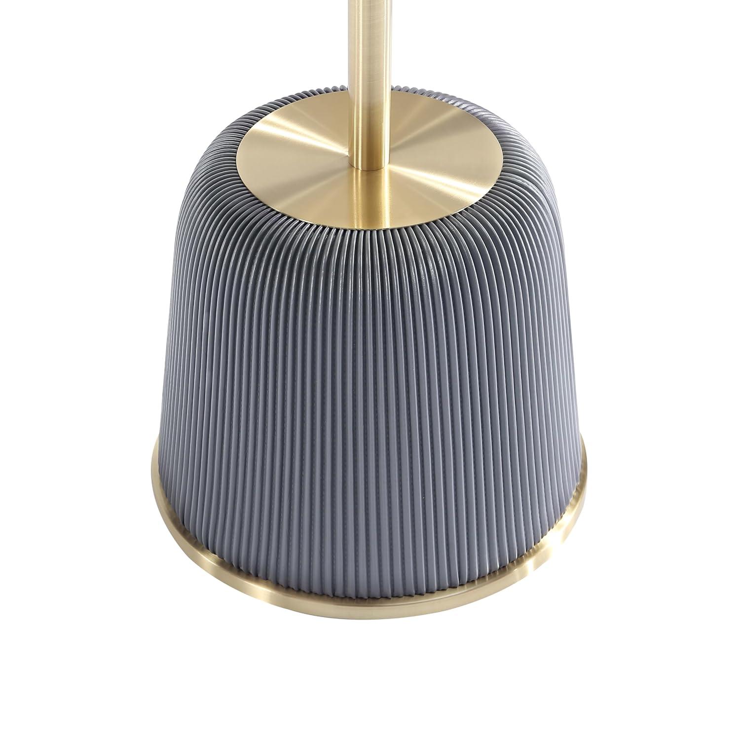 Manhattan Comfort 3pc Anderson Leatherette Upholstered Coffee Table and End Table Set Cream/Gray