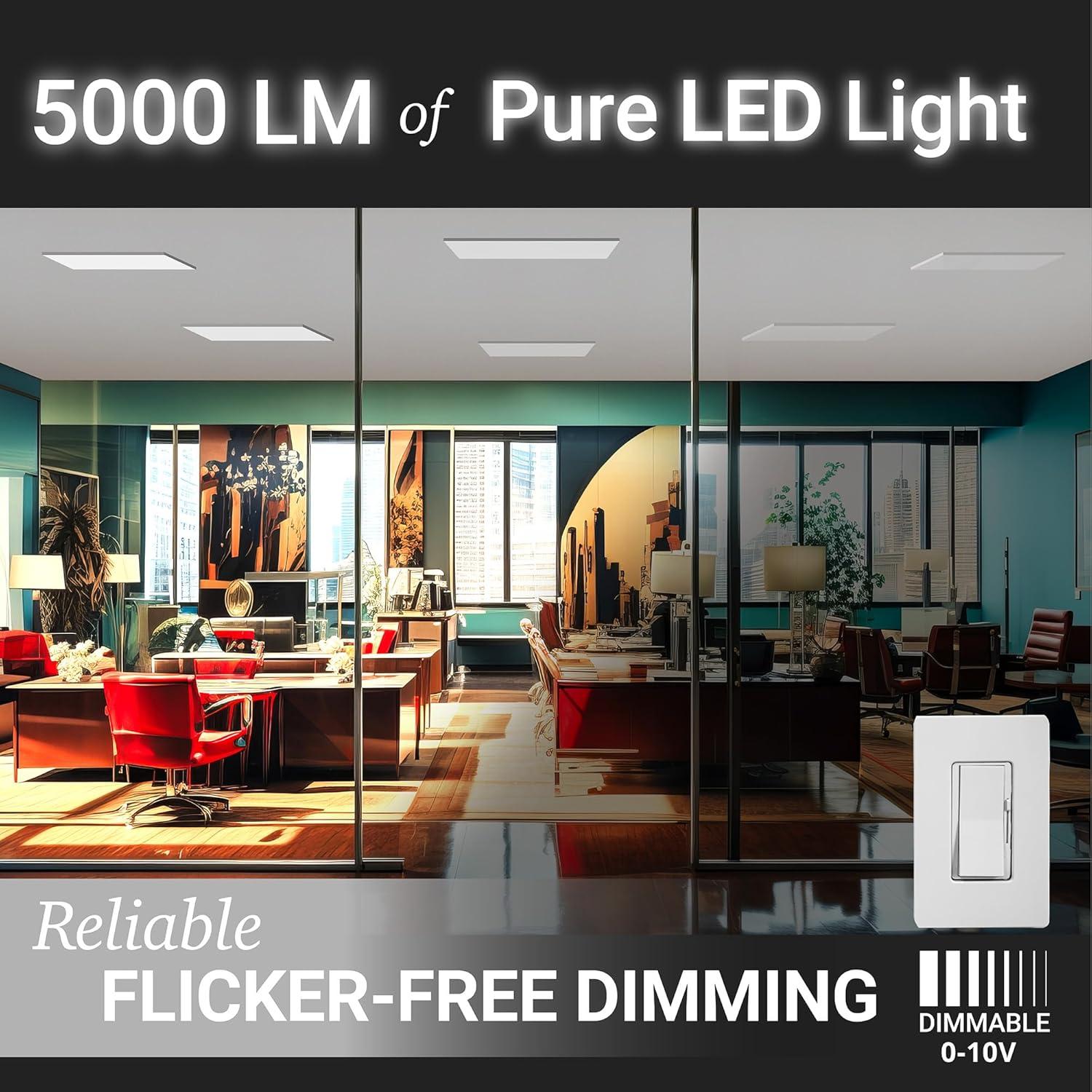 Dimmable Rectangle Flat Panel Ceiling Light