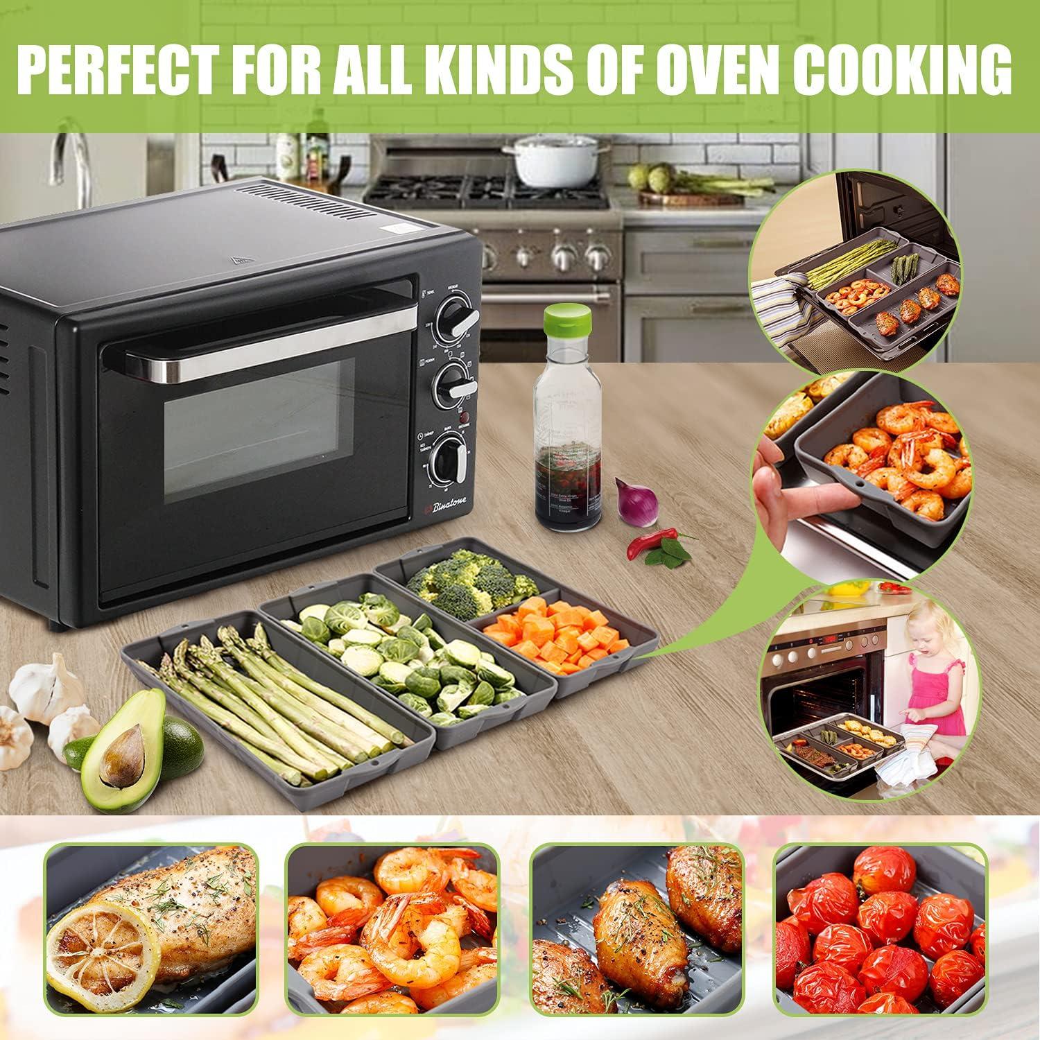 Nonstick Bakeware Set, New large size Cake Silicone Sheet Pan, baking pan dividers, Suitable for oven, air fryer to simplify cooking, Safe to use and easy to clean.