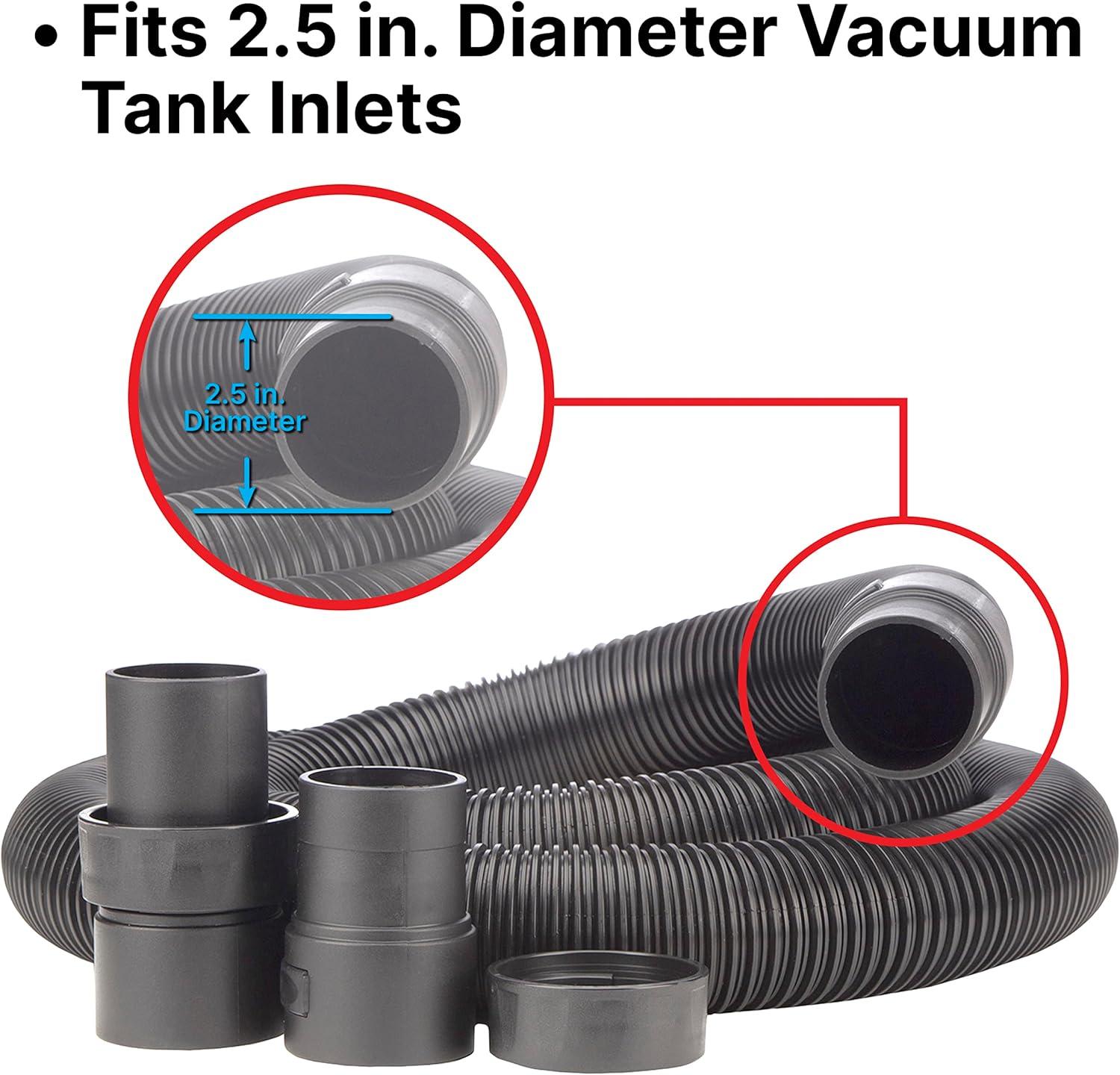 Shop-Vac Vacuum Hose,Plastic,8 ft,Locking Inlets 9050333