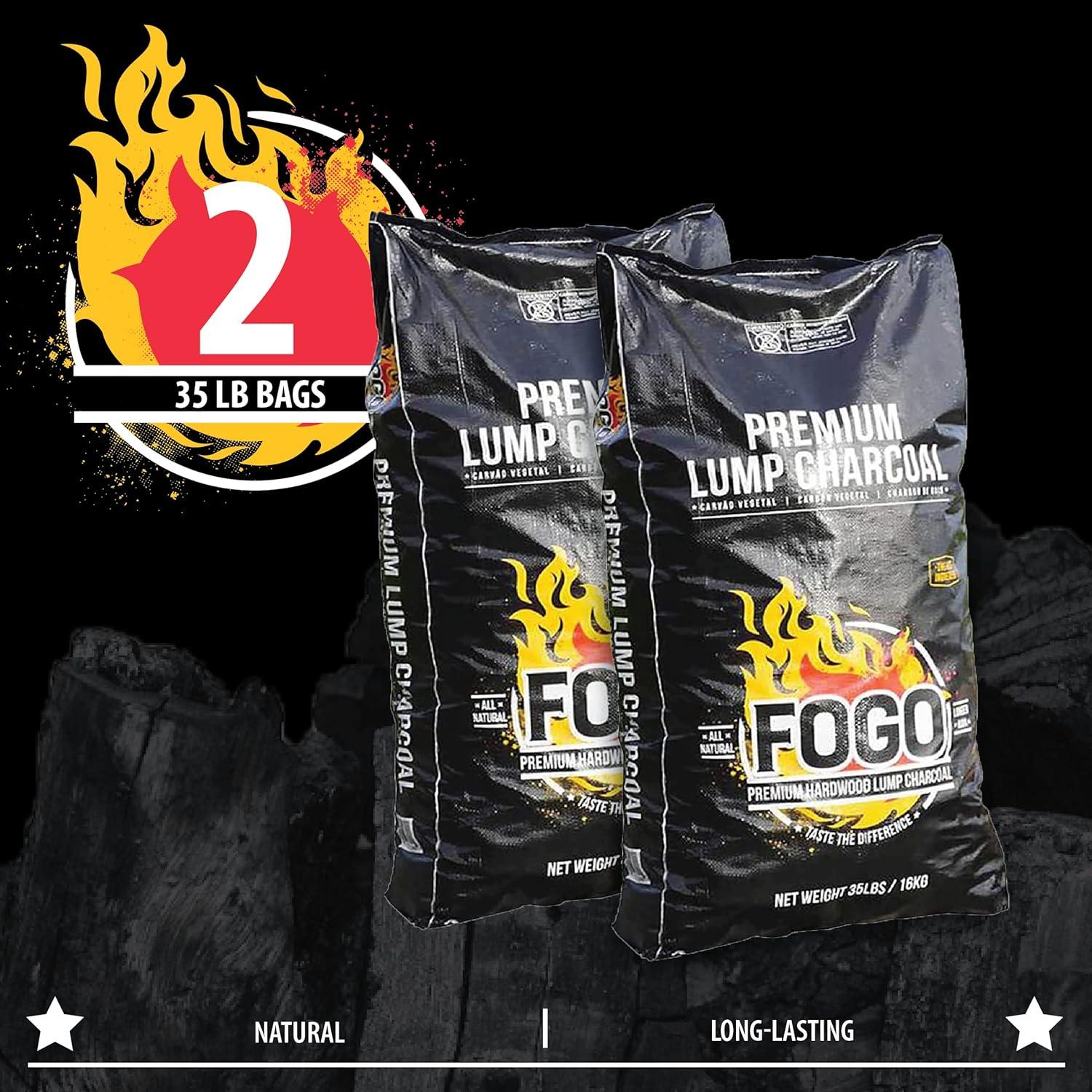 FOGO Premium Oak 35lbs All-Natural Hardwood Lump Charcoal