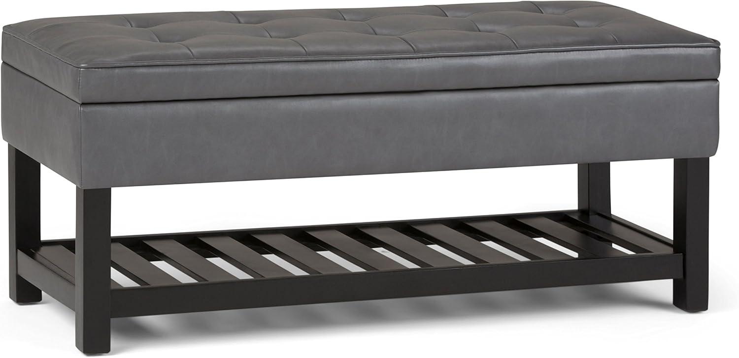 Cosmopolitan Faux Leather Upholstered Storage Bench