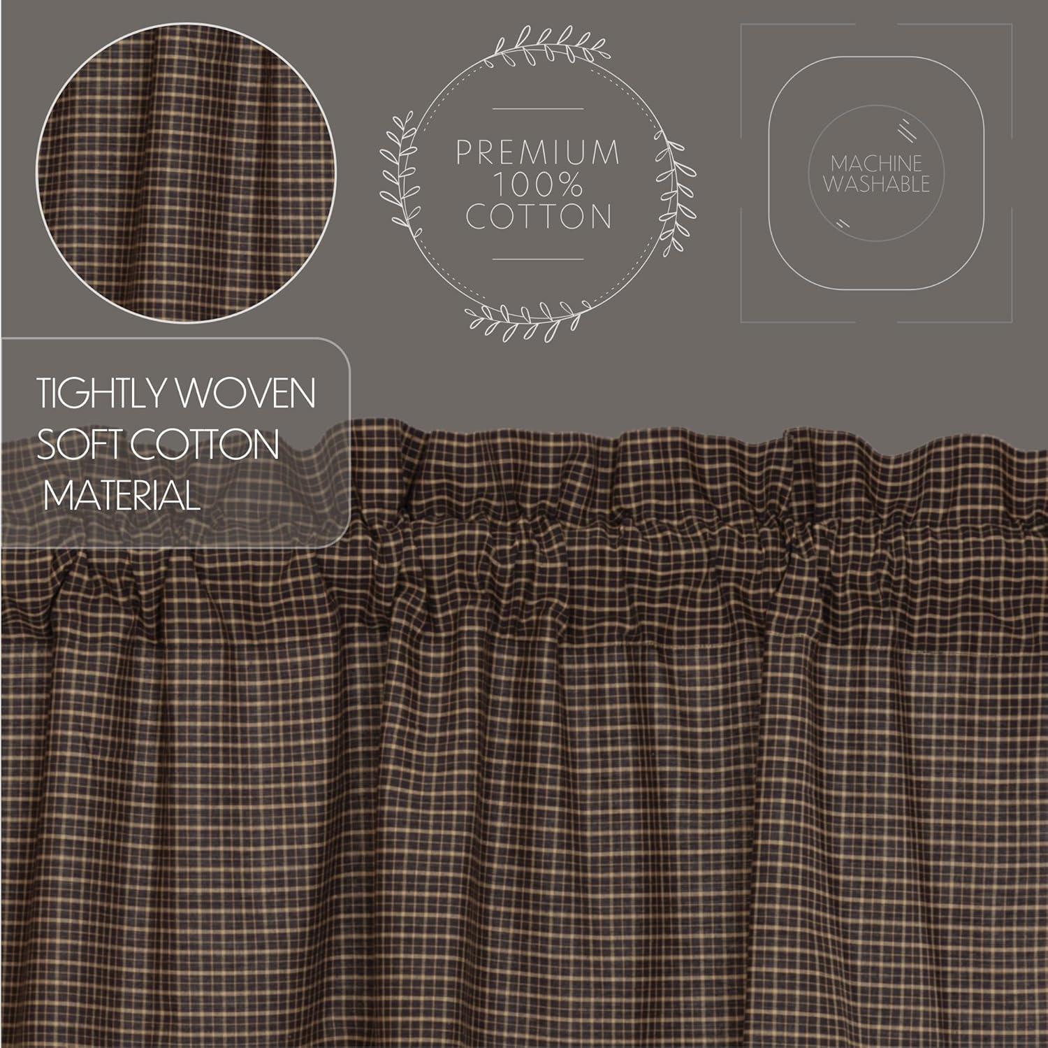 VHC Brands Kettle Grove Cotton Blend Room Darkening Curtain Panel Pair (Set of 2)