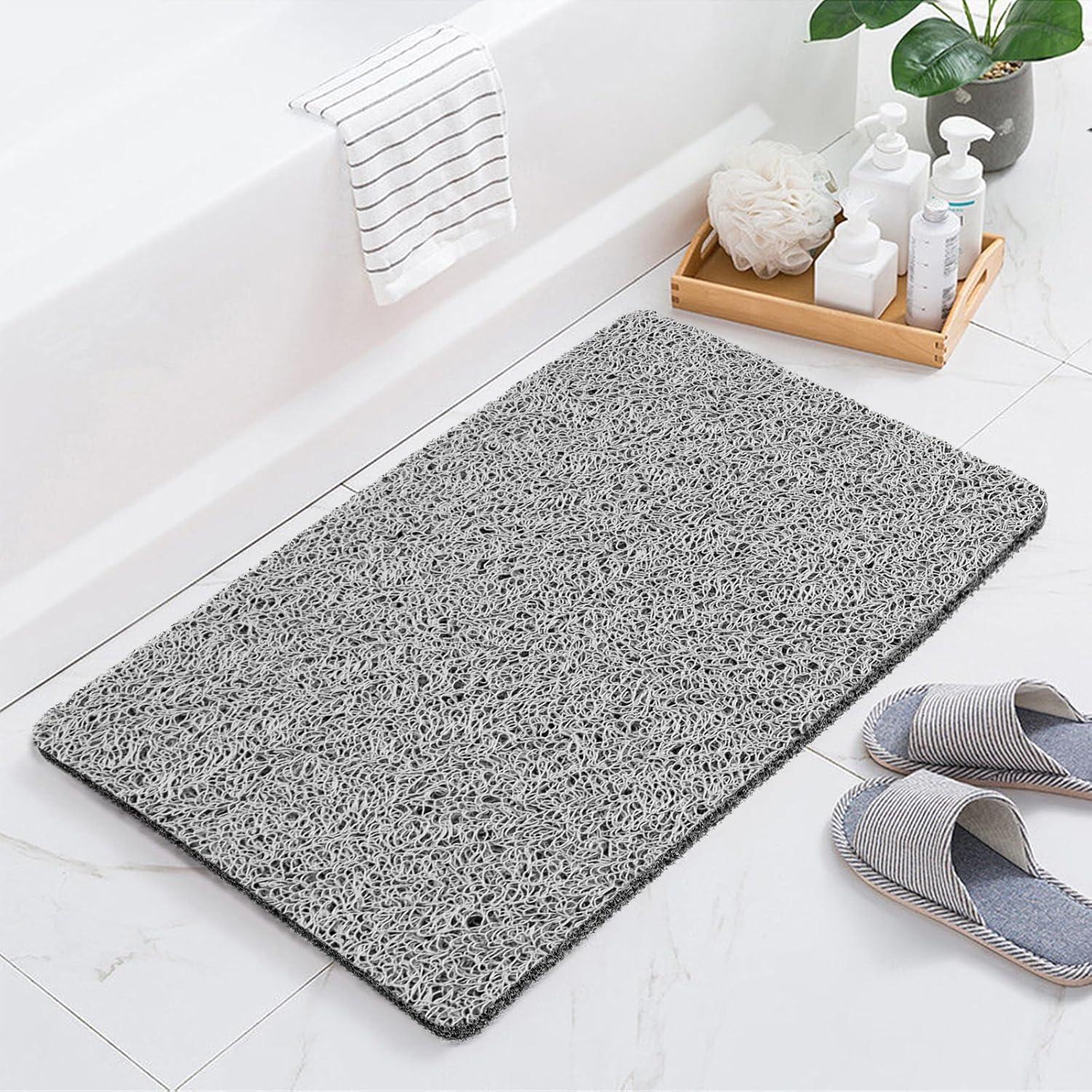 Bathtub Mat Non-Slip Grey - 32"x24"