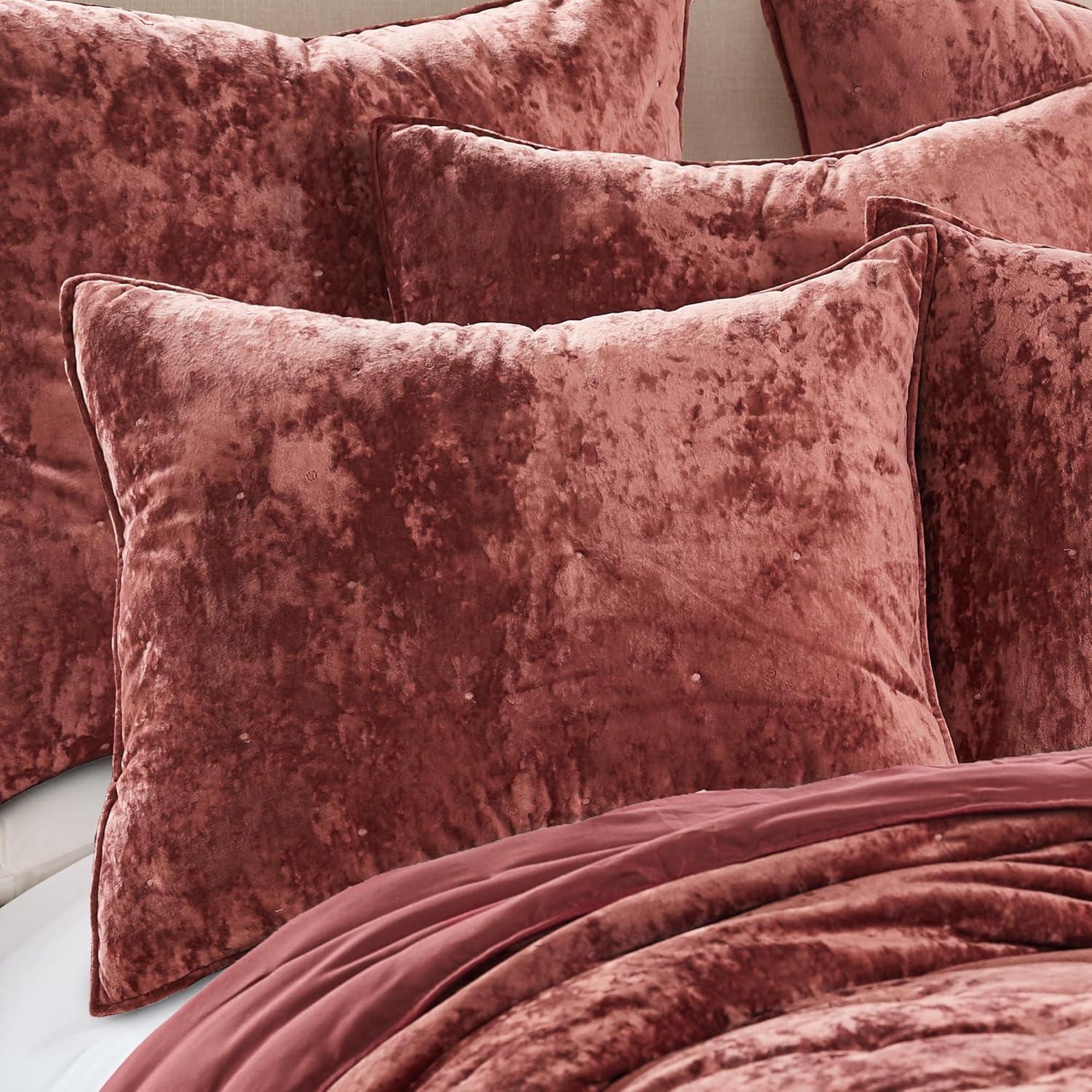 Abruzzi Velvet Red King Quilt - Birch Hill by Levtex Home