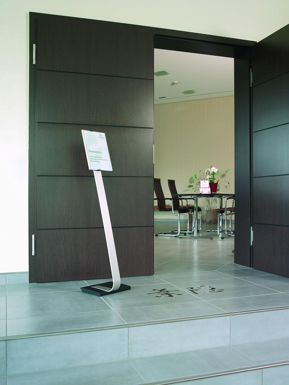 Info Sign Duo Floor Sign Stand For Letter-Size Inserts, 44-1/2" High