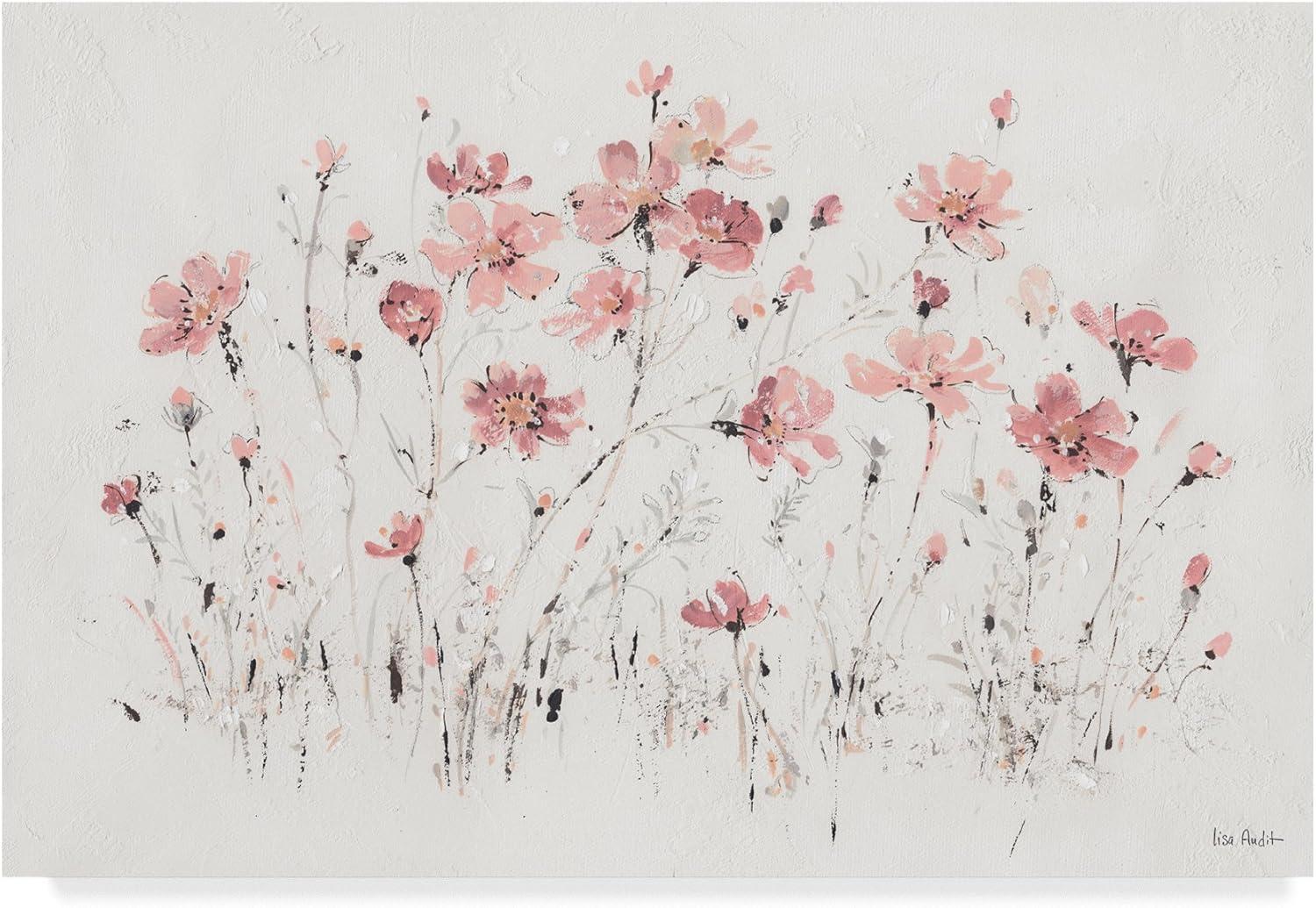 Trademark Fine Art -Lisa Audit 'Wildflowers I Pink' Canvas Art