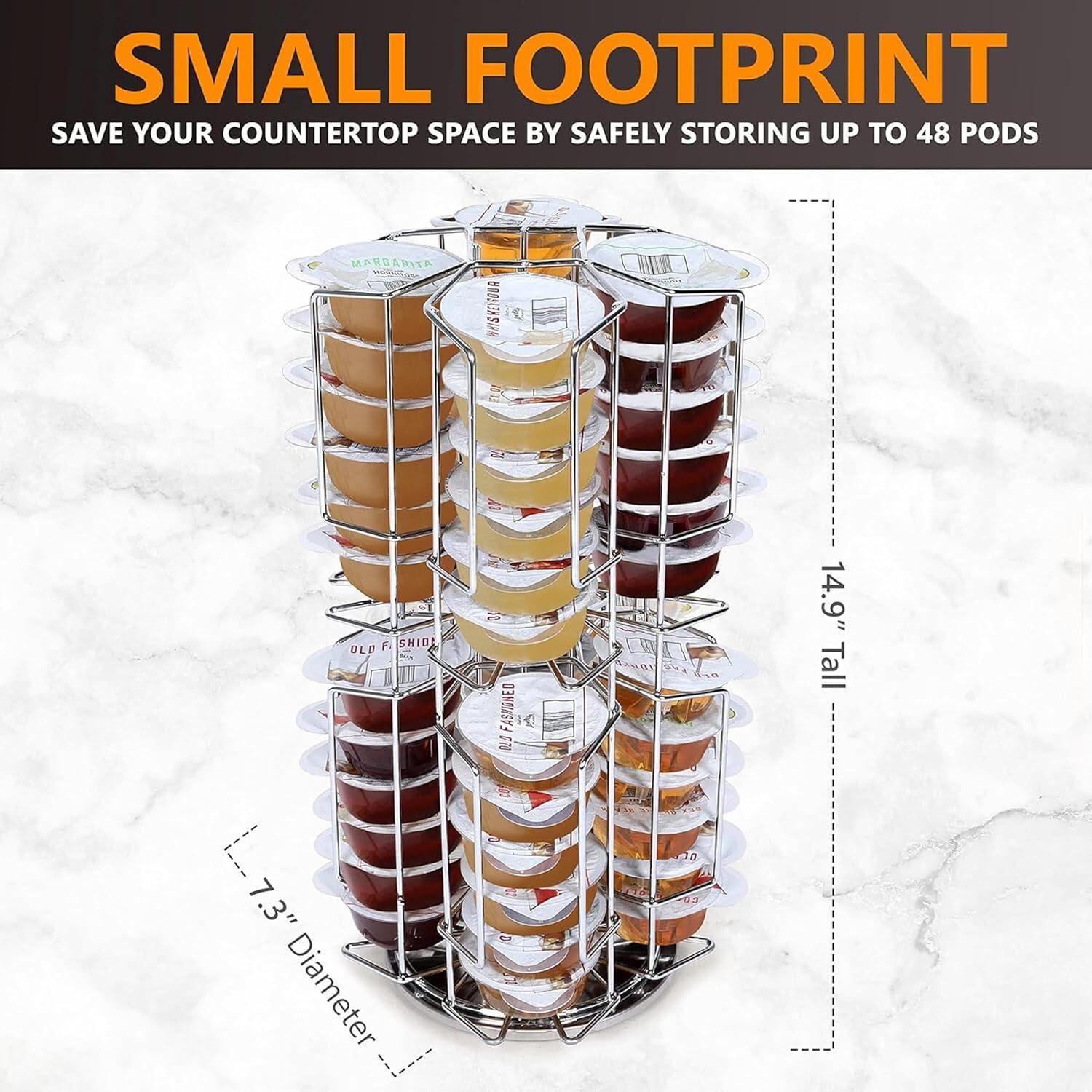 Anadea Storage Carousel for Capsules Holds up to 48  Pods - 360-Degree Rotation - Bartesian Pod Holder | Wayfair