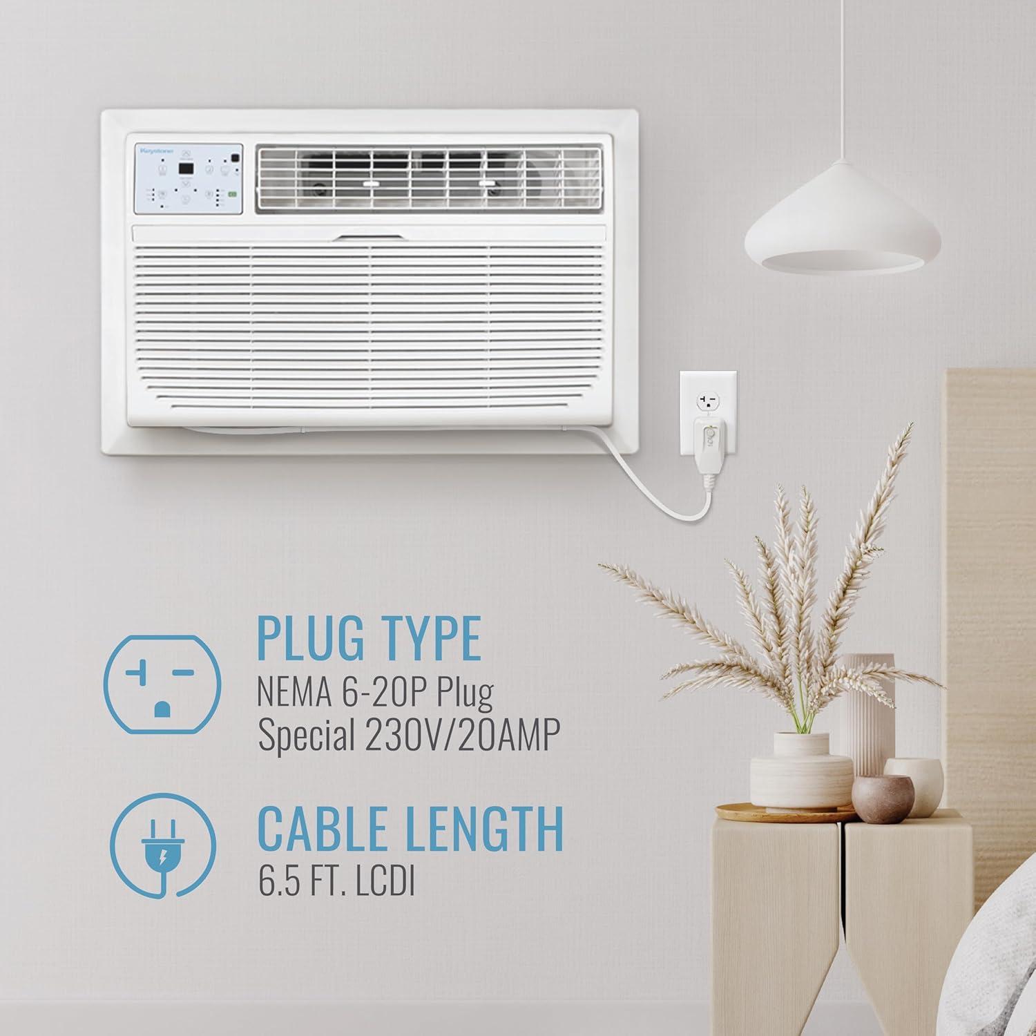 12,000 BTU 230V Through-the-Wall Air Conditioner with 10,600 BTU Supplemental Heat Capability