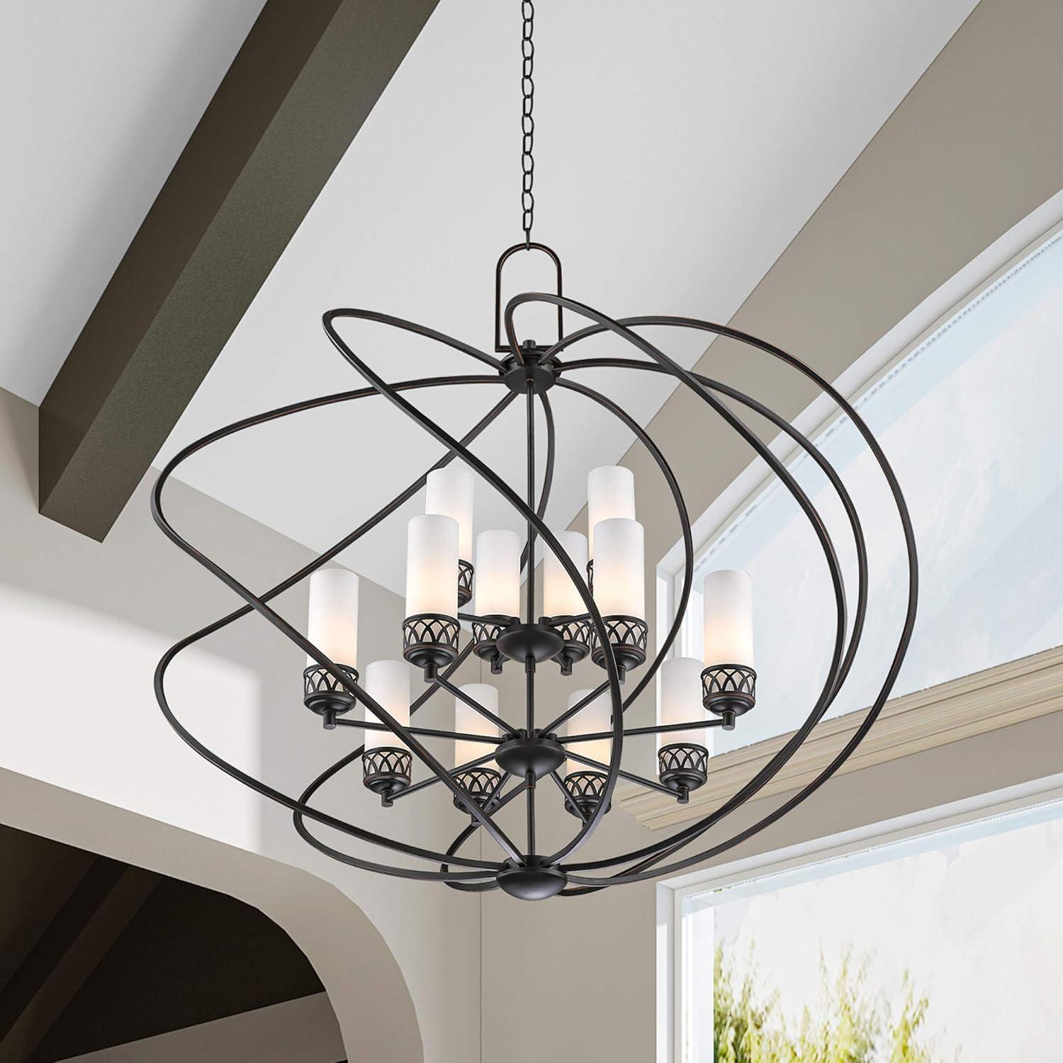 Livex Lighting 47199-67 Westfield 12-Light Foyer Chandelier, Olde Bronze