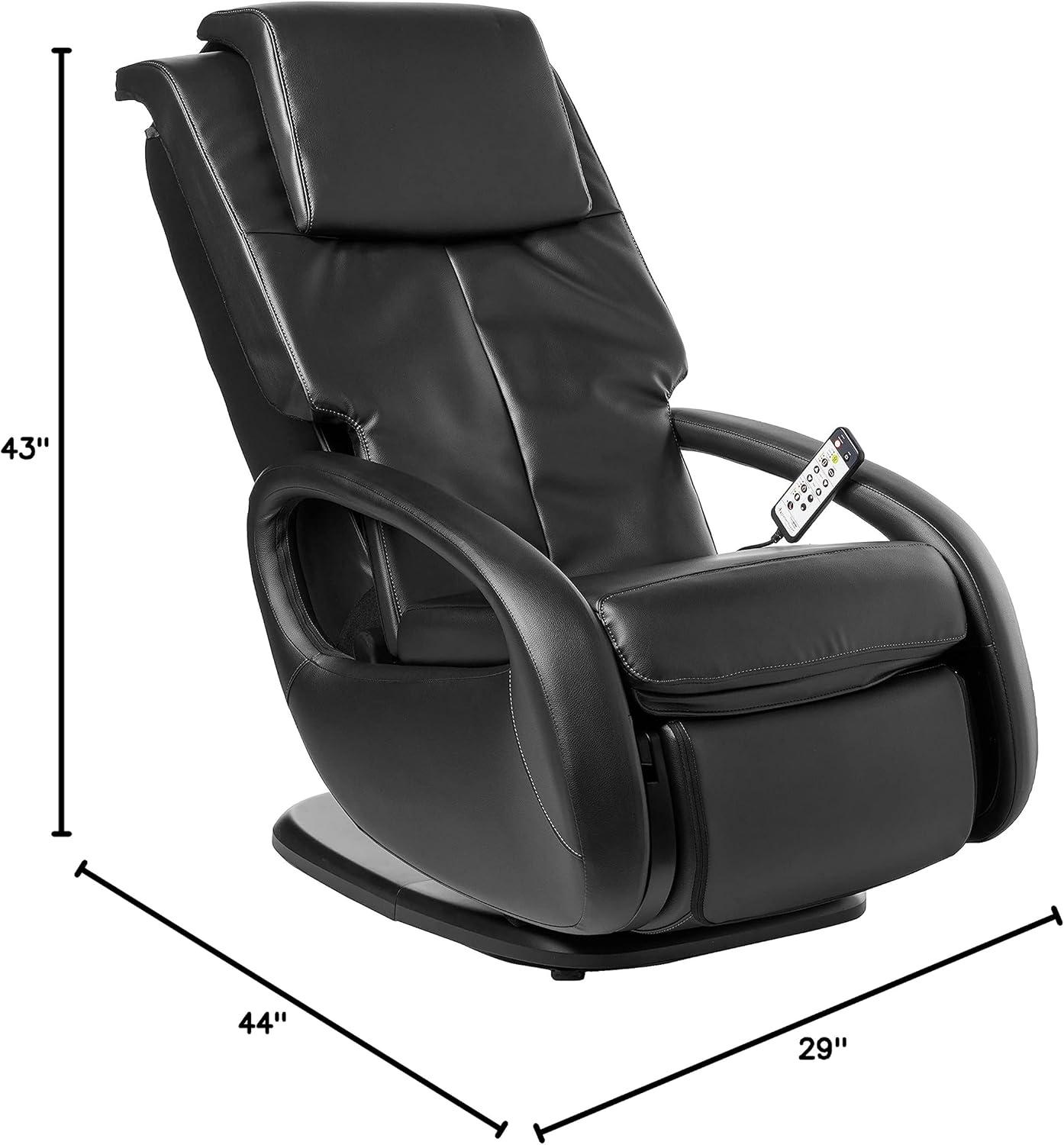 Black Faux Leather Swivel Massage Recliner Chair