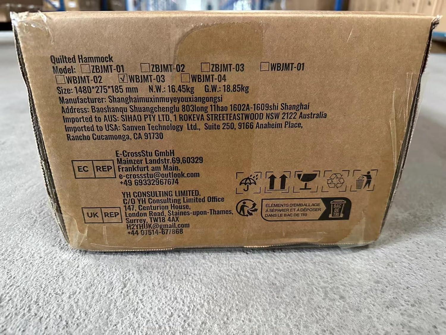 VEVOR Double Hammock with Stand Outdoor 2 Person Hammock for Outside Heavy Duty 480lb Large Free Standing Hammock Double Quilted Fabric Hammock with Portable Stand, Detachable Pillow & Bag