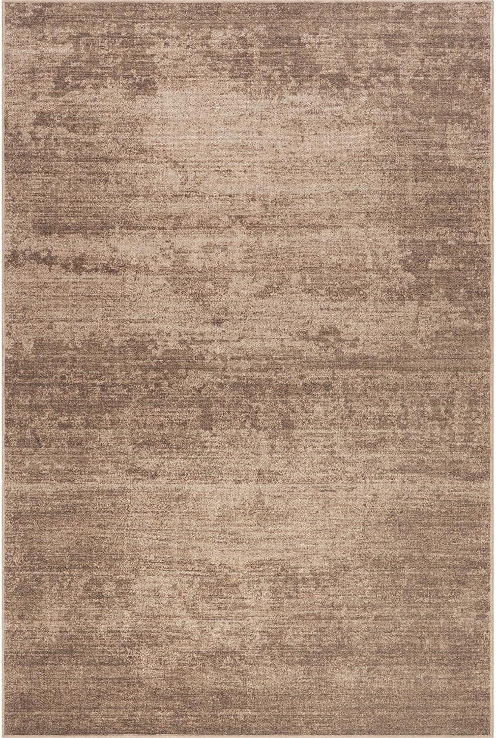 Nuloom Damira Solid Machine Washable Indoor Area Rug, 4' x 6', Brown