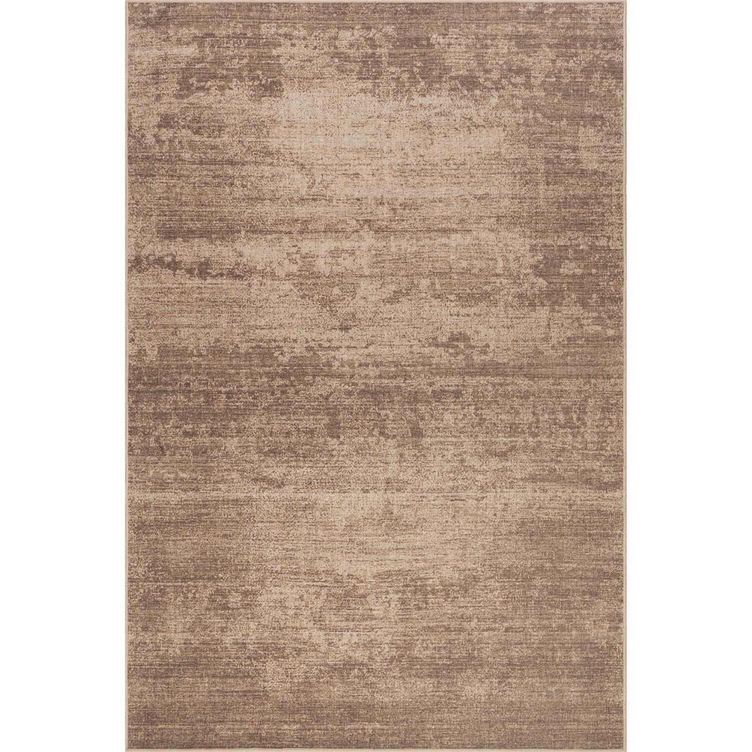 Nuloom Damira Solid Machine Washable Indoor Area Rug, 4' x 6', Brown