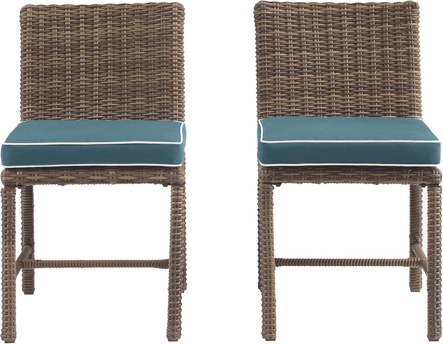 2pk Bradenton Outdoor Steel Armless Chairs - Crosley