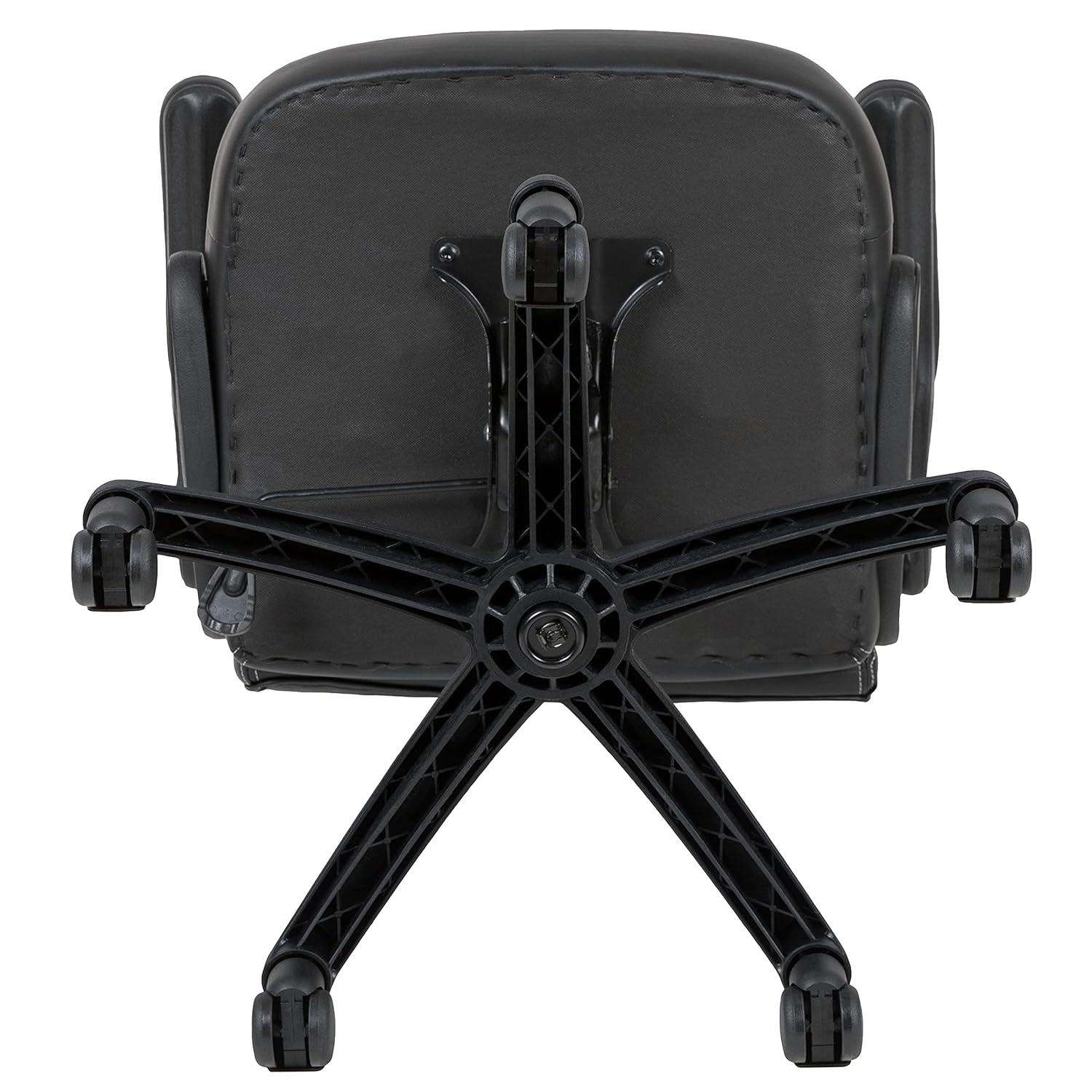Flash Furniture X10 Gaming Chair, Racing Ergonomic Office Chair, Height Adjustable Swivel Computer Chair with Flip-Up Arms, White/Black LeatherSoft