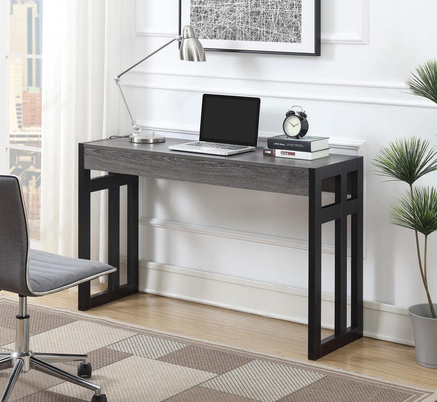 Convenience Concepts Monterey Console Table, Weathered Gray/Black