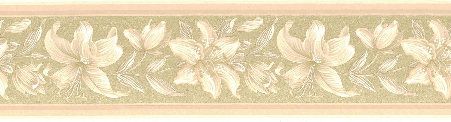 879718 Tone on Tone Floral Wallpaper Border 737-8142-4201