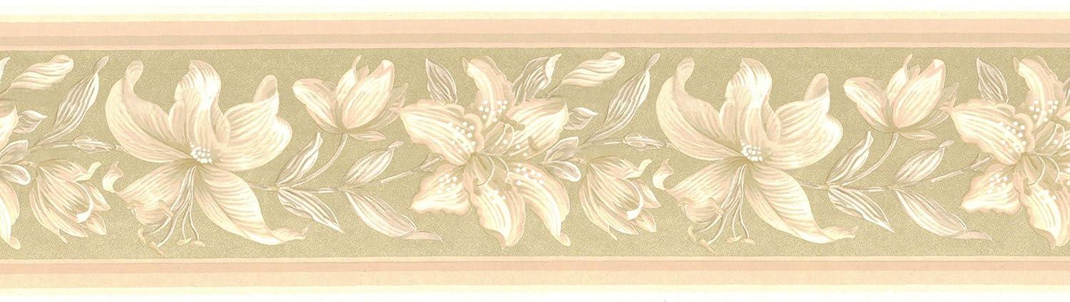 879718 Tone on Tone Floral Wallpaper Border 737-8142-4201